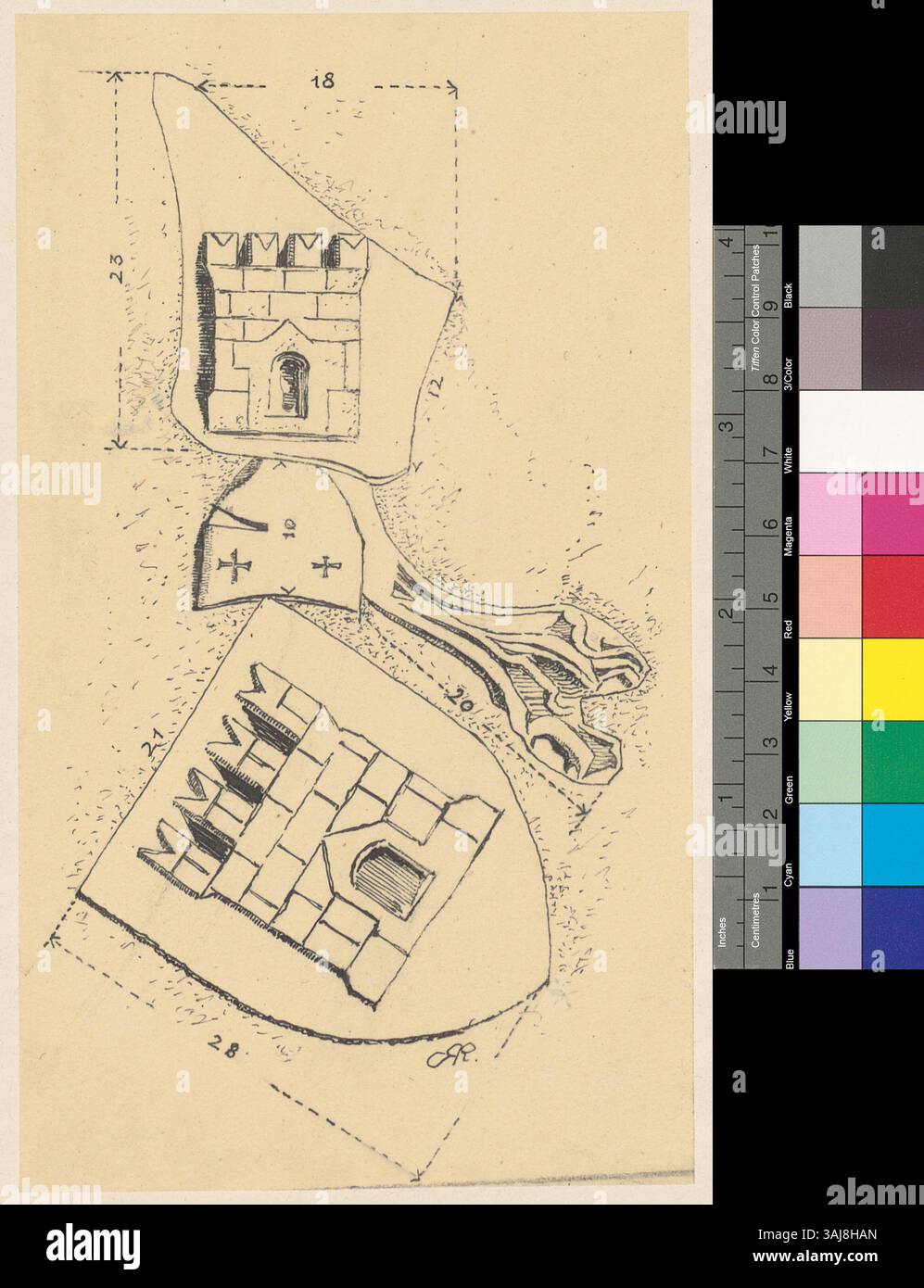 This illustration by Johann Rudolf Rahn, created between 1886 and 1910 ...