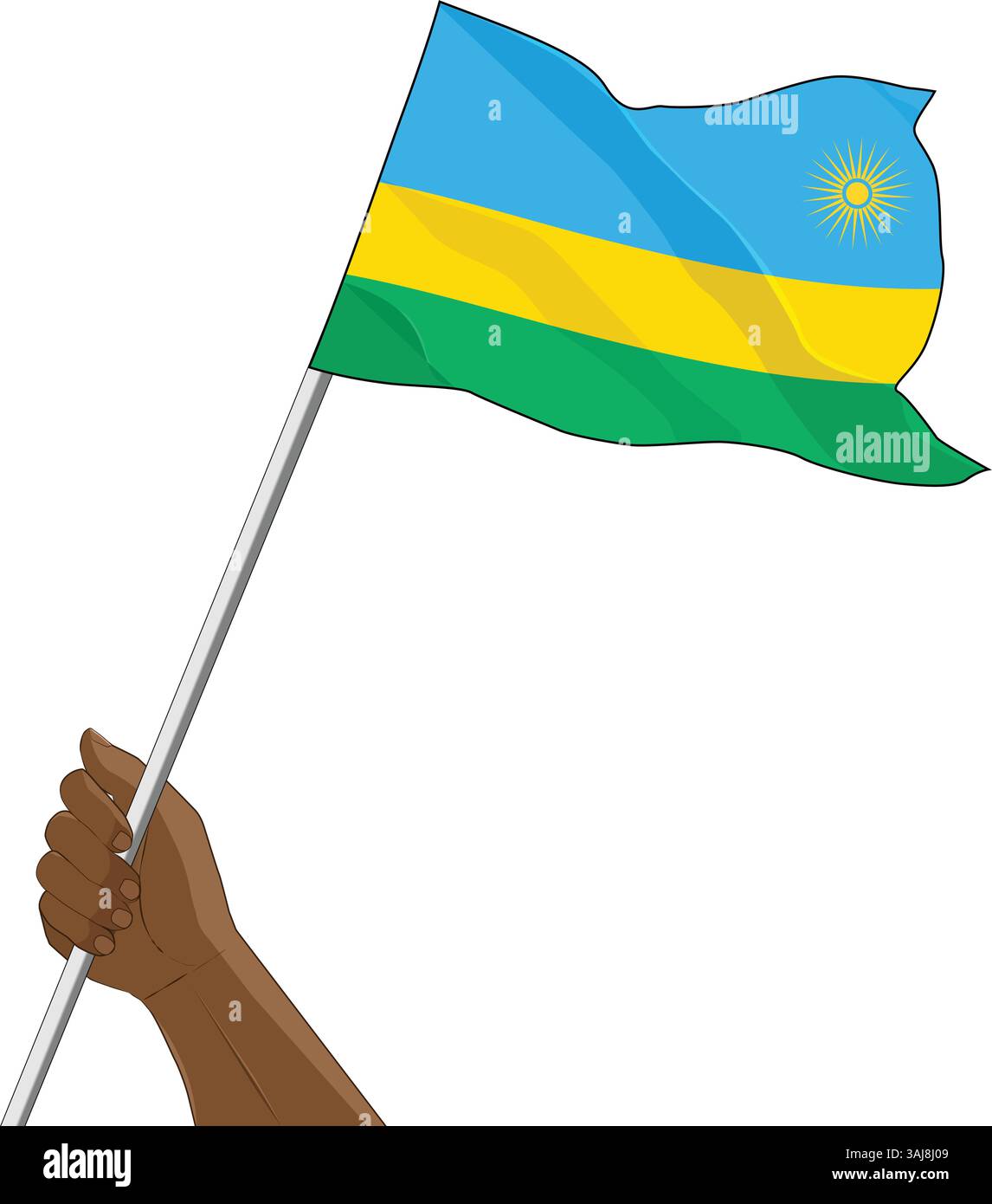 Animated sierra leone flag waving Stock Vector Images - Alamy