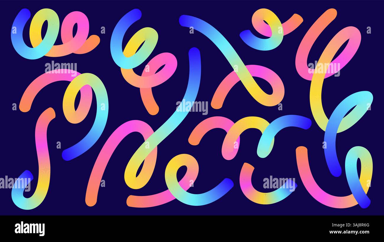 Abstract colorful swirls in dynamic Stock Vector Images - Alamy