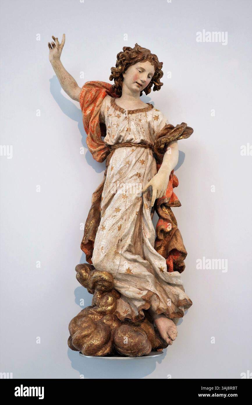 The 'Engel' from around 1620-1630 is a carved wooden angel figure in ...