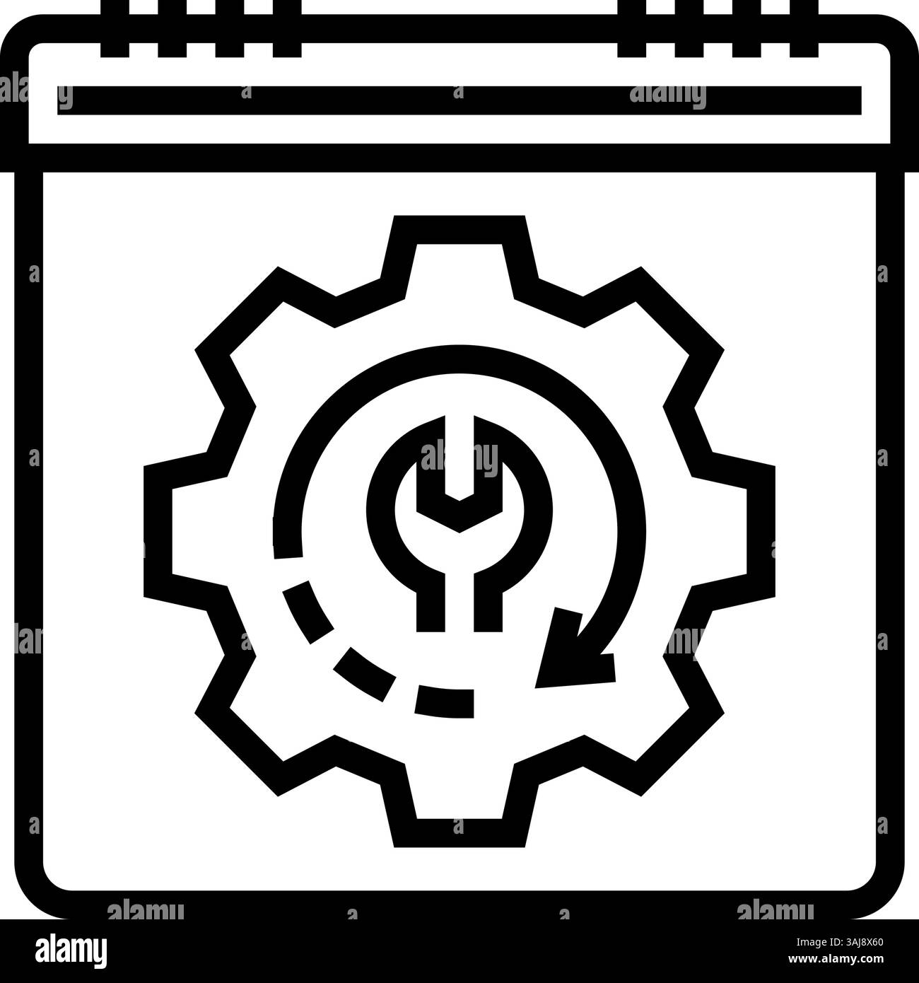 predictive maintenance industry 5 line icon vector illustration Stock ...