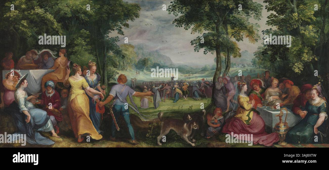 This painting by Karel van Mander the Elder, created in 1602, portrays ...