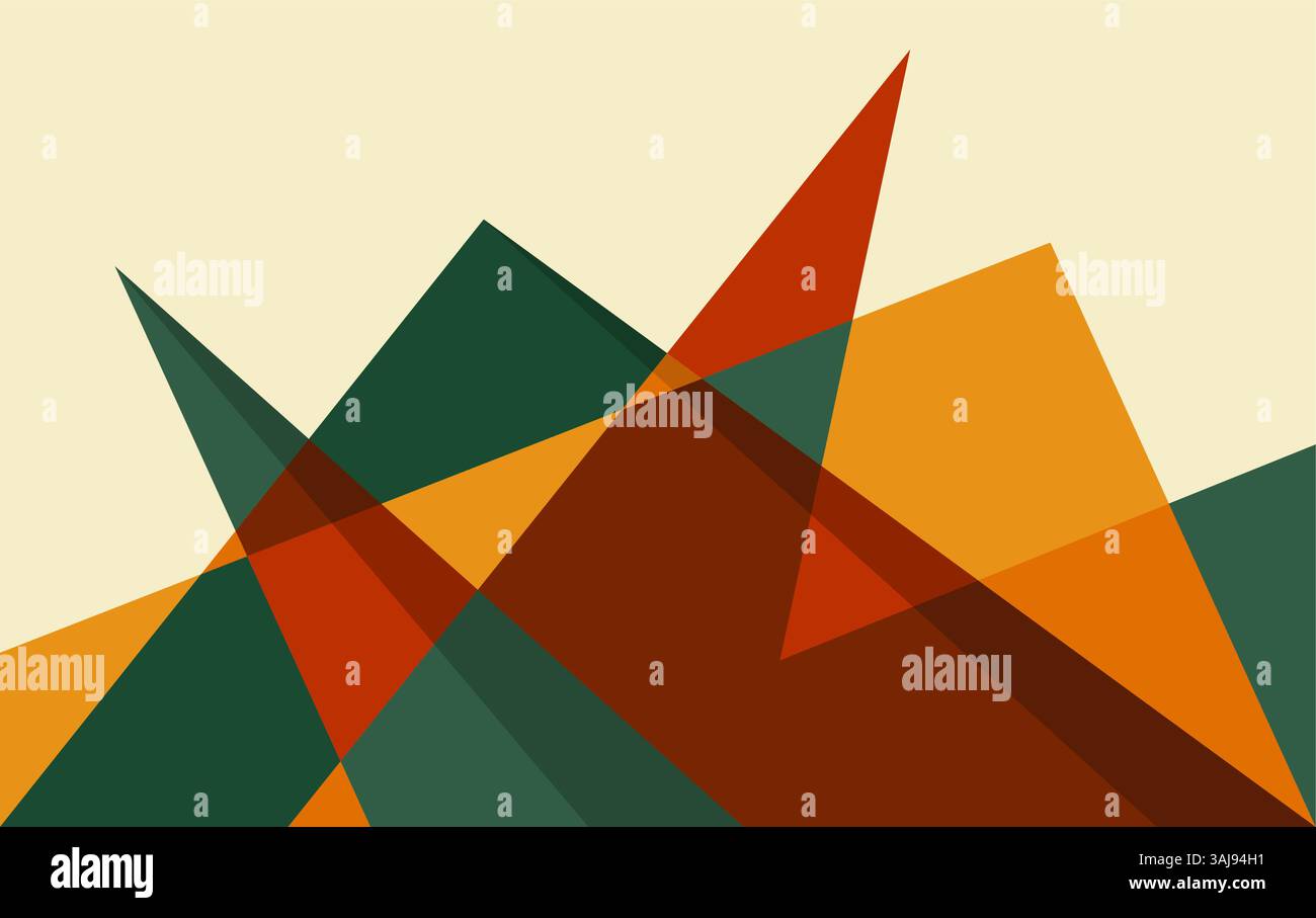 Mountain Abstract Wall Art Landscape Geometric Design Vector ...
