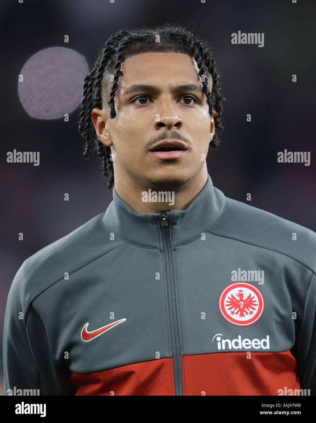 Jean matteo bahoya eintracht frankfurt with a shot hi-res stock ...