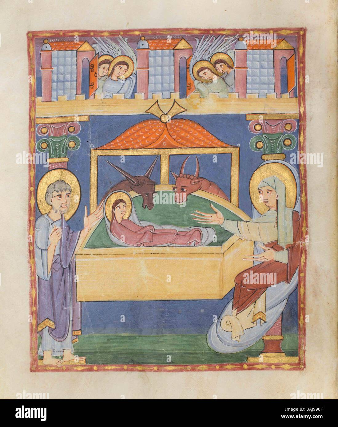 The Irmengard Codex (Evangéliaire de Saint-Mihiel), created circa 1053 ...