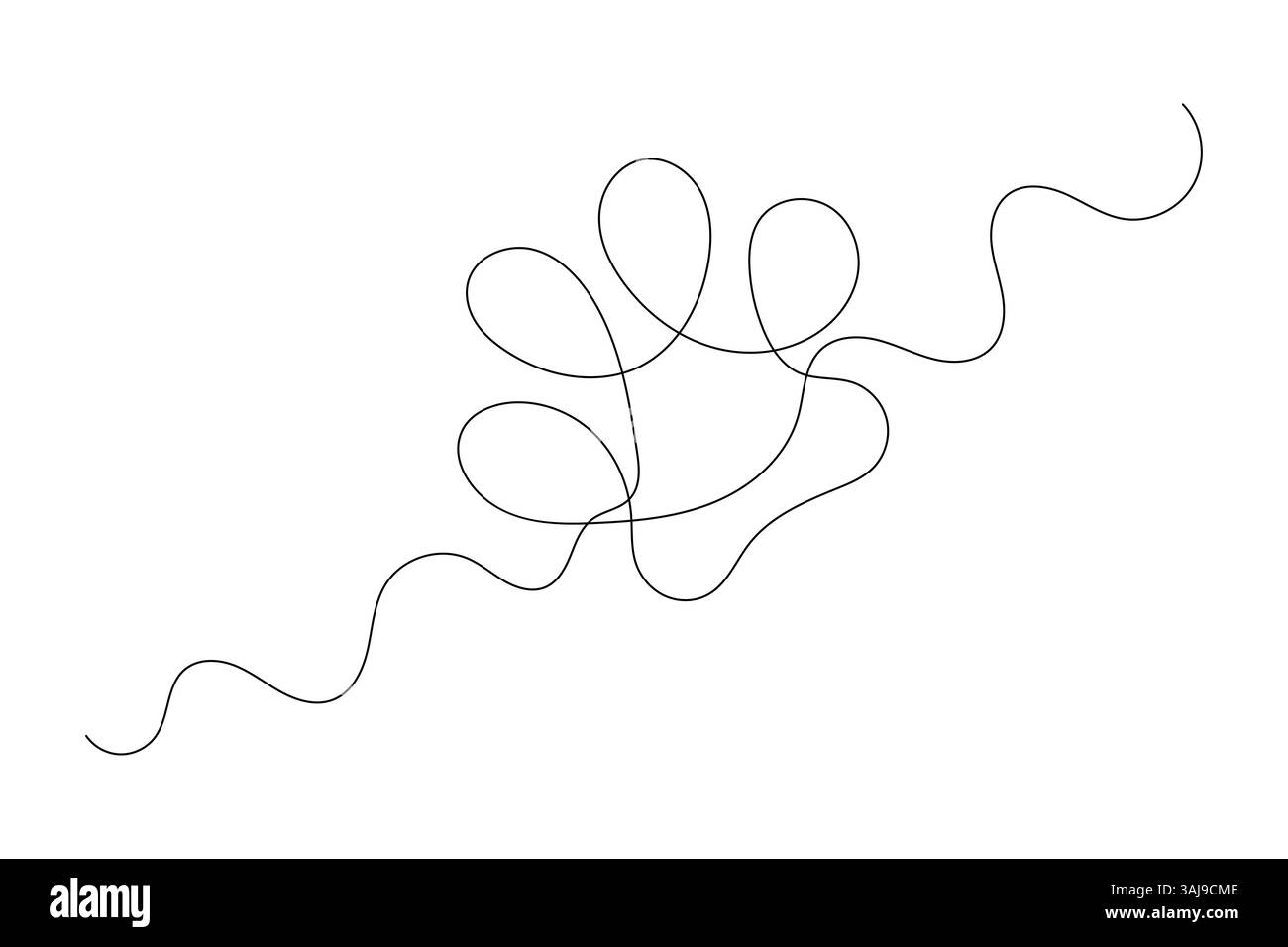 Dog paw continuous single line art and isolated outline vector design ...