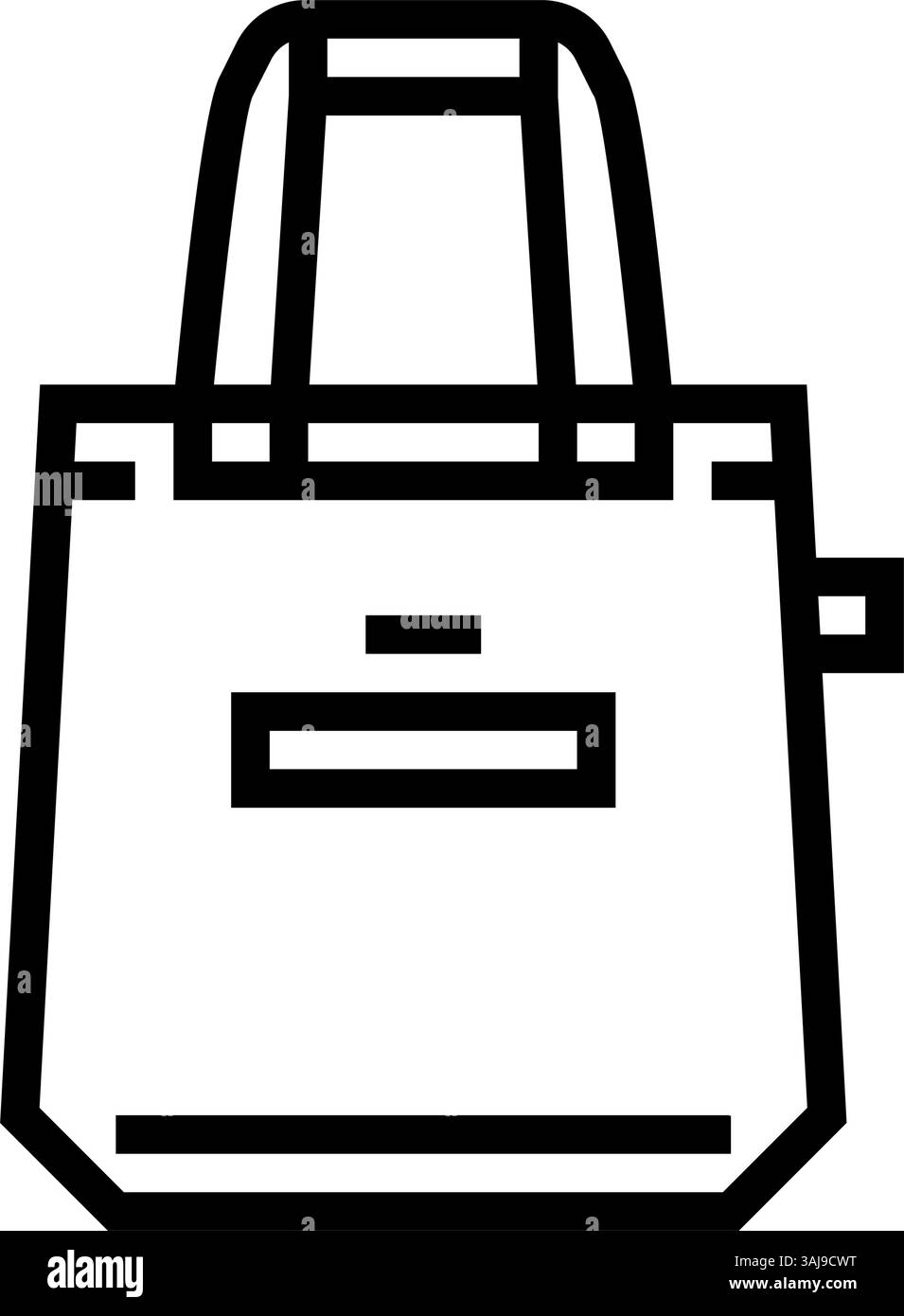 cloth shopping bag line icon vector illustration Stock Vector Image ...