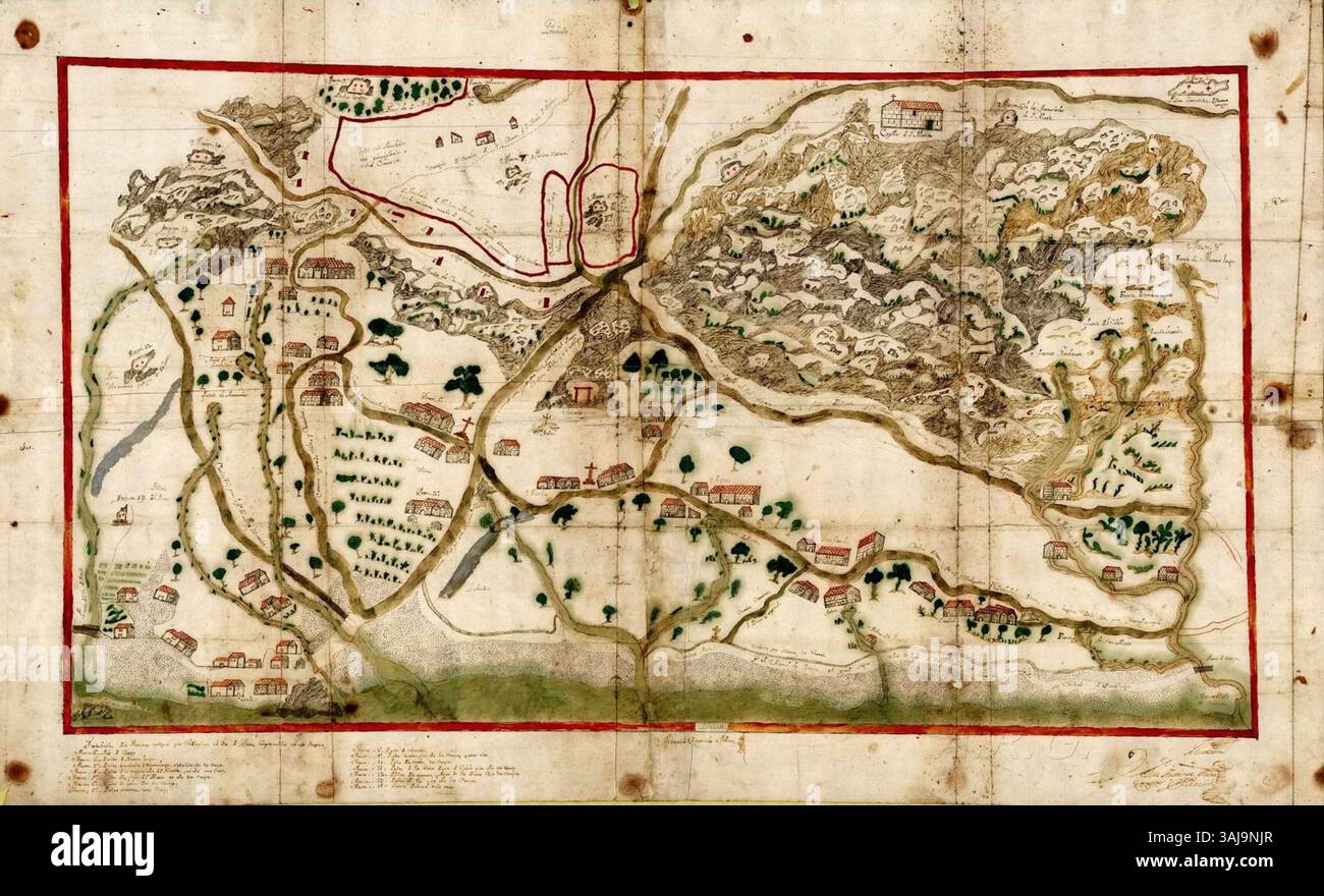 This 1627 map by Manuel Antonio Millán depicts the Couto do Deám ...