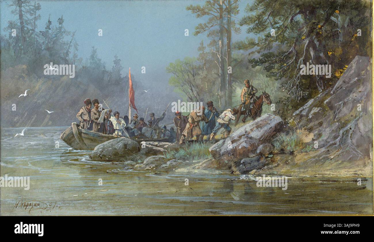 An example of Nikolay Karazin’s artwork from the 1870s, showcasing ...