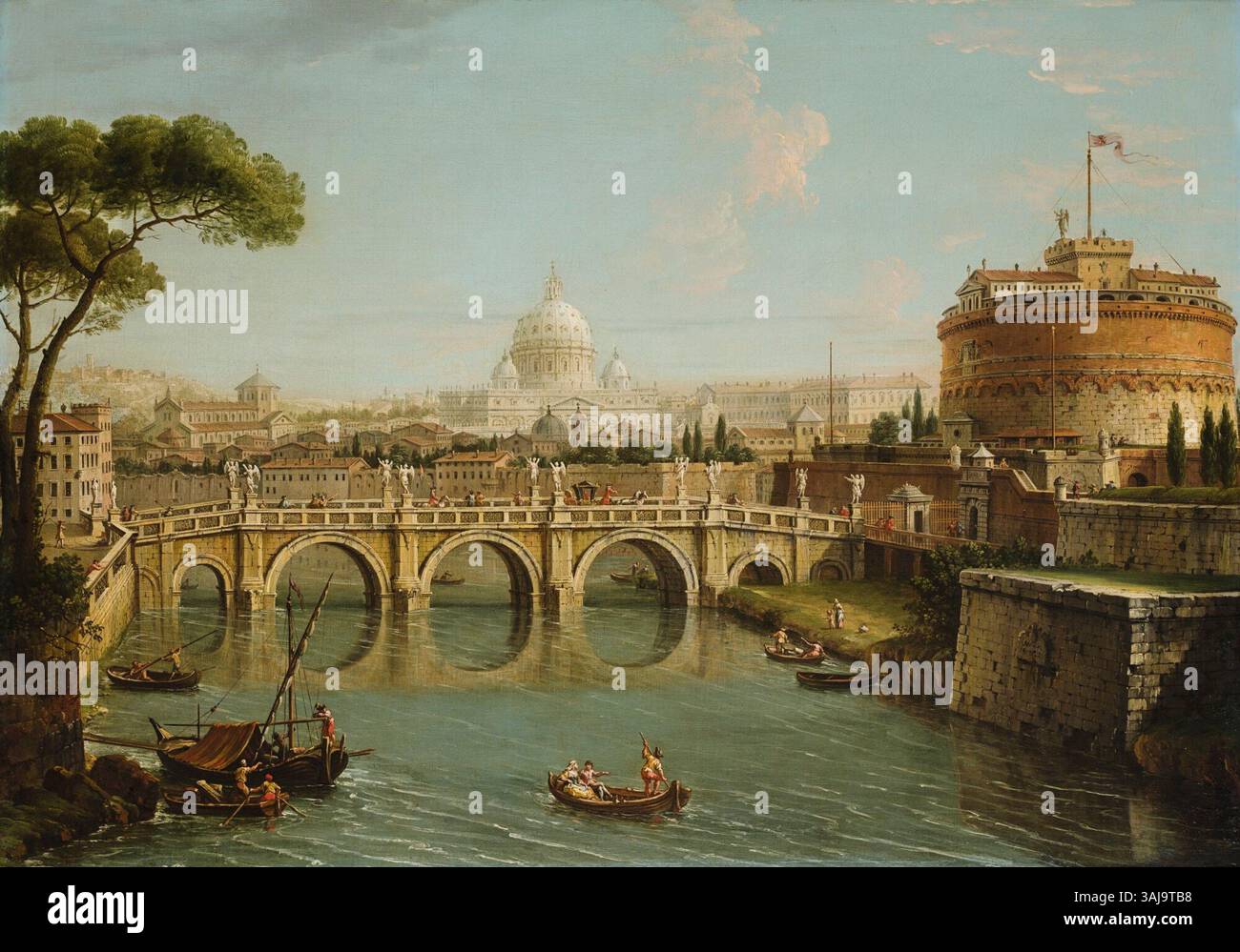 Antonio Joli's 18th-century painting captures the view of Rome from ...
