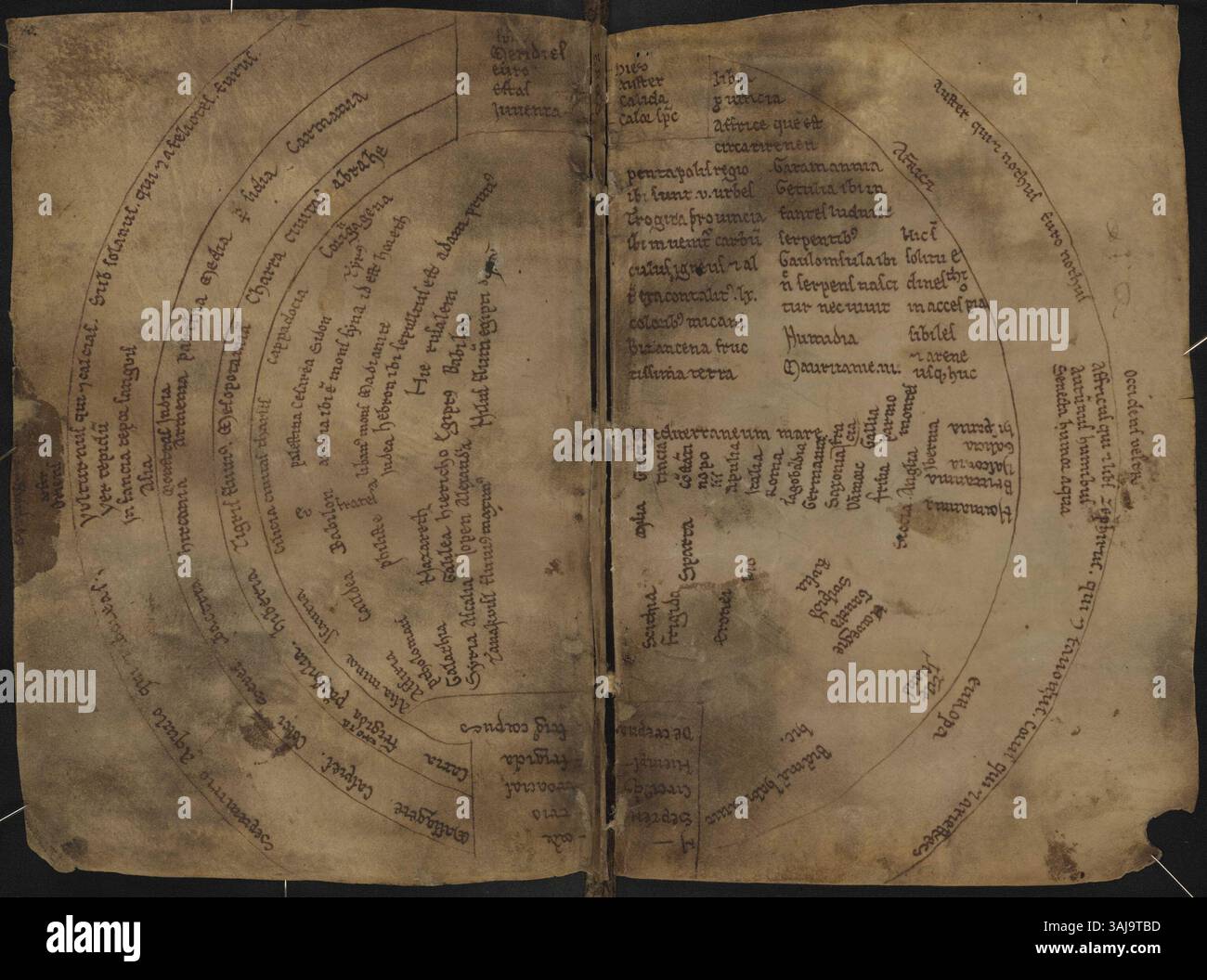 A 13thcentury map showing islands, preserved in the Arni Magnússon