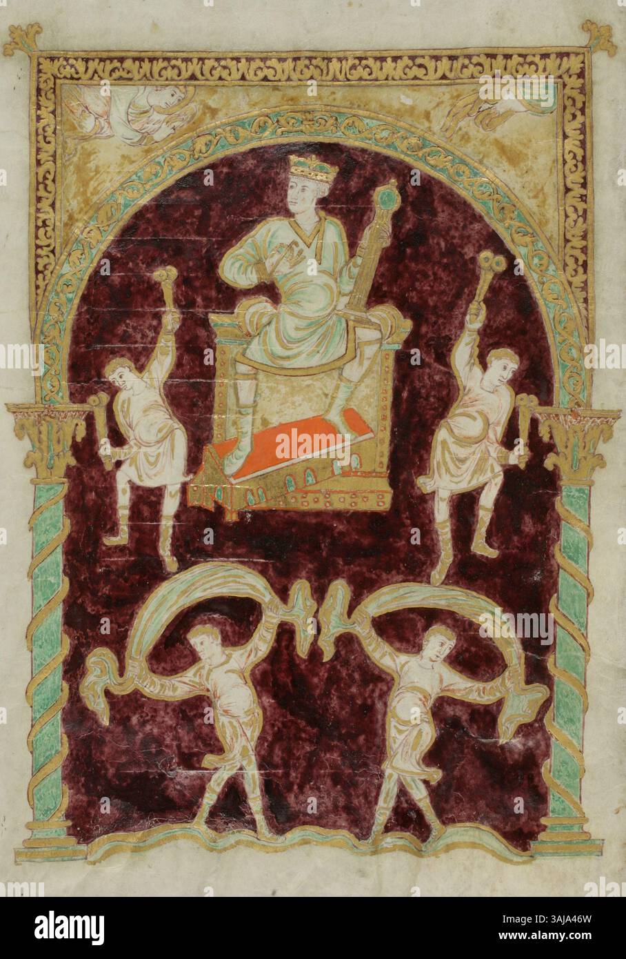 The Golden Psalter (Codex Sangallensis 22) from the 9th century ...