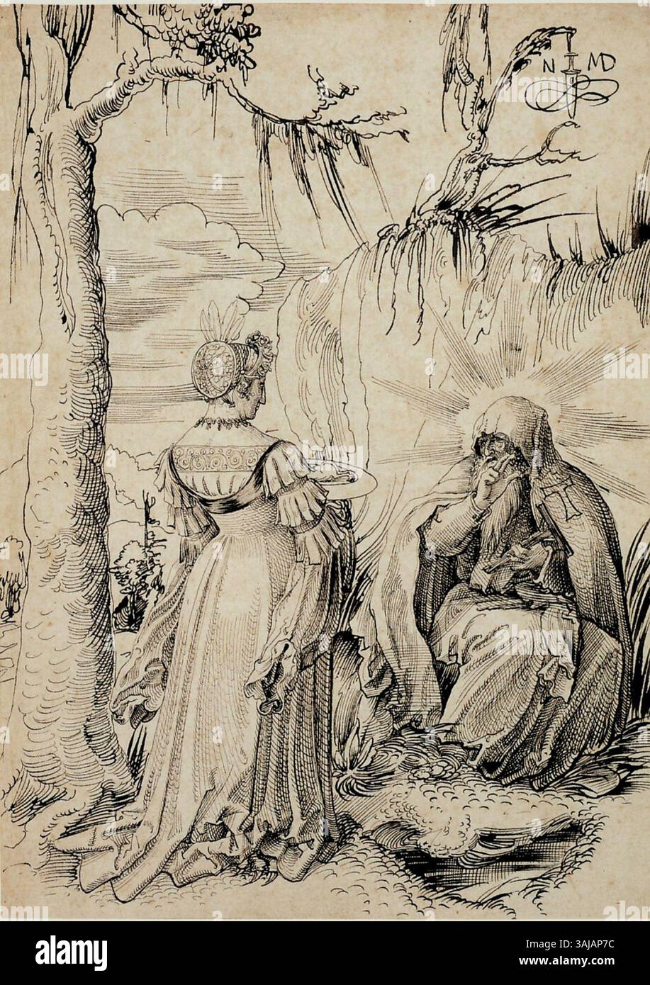 This drawing by Niklaus Manuel Deutsch, created between 1518 and 1520 ...