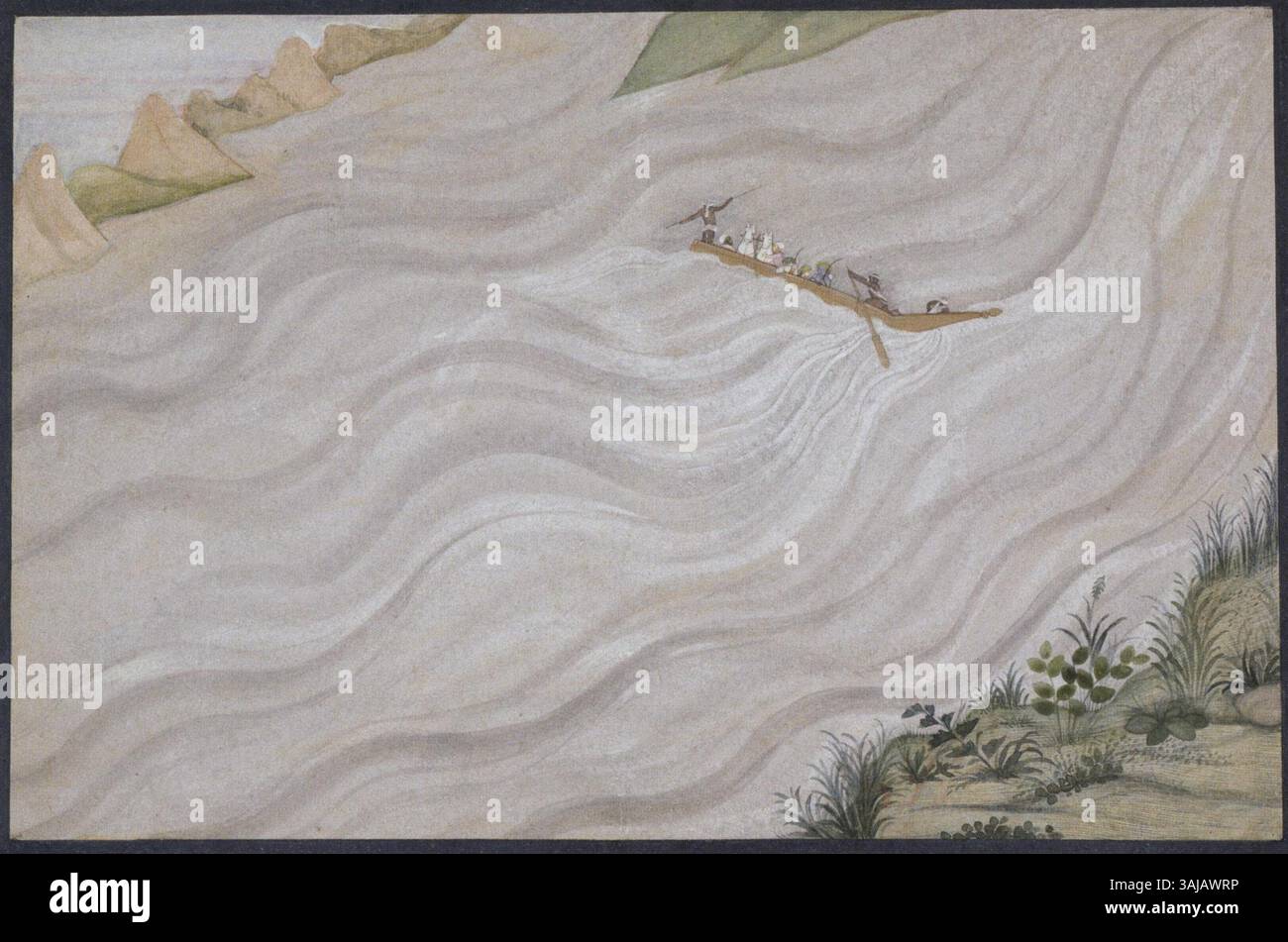 This folio, painted between 1775 and 1780, shows Rama, Sita, and ...