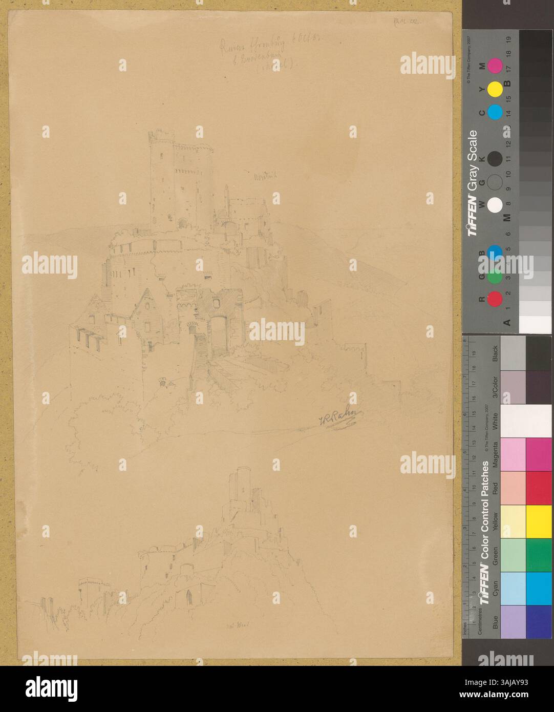 Johann Rudolf Rahn's 1863 work depicts the Ehrenburg Ruins near ...