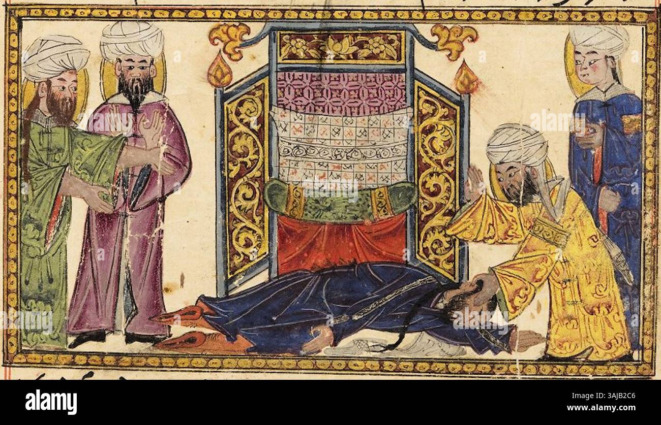 This 14th-century miniature from the 'Chronology of Ancient Nations ...