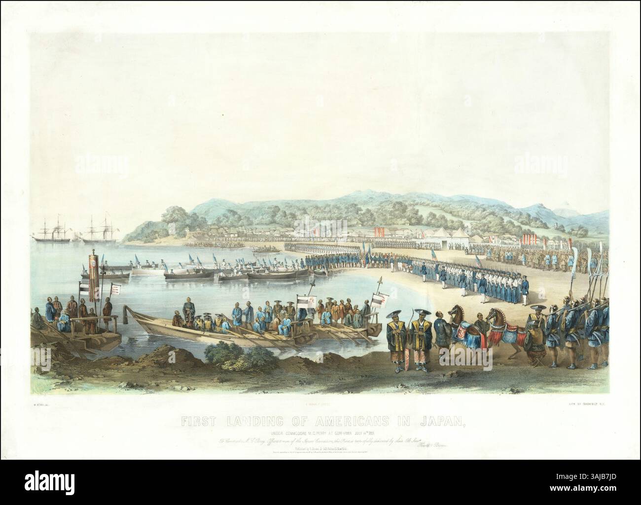 Commodore matthew perry 1853 japan hi-res stock photography and