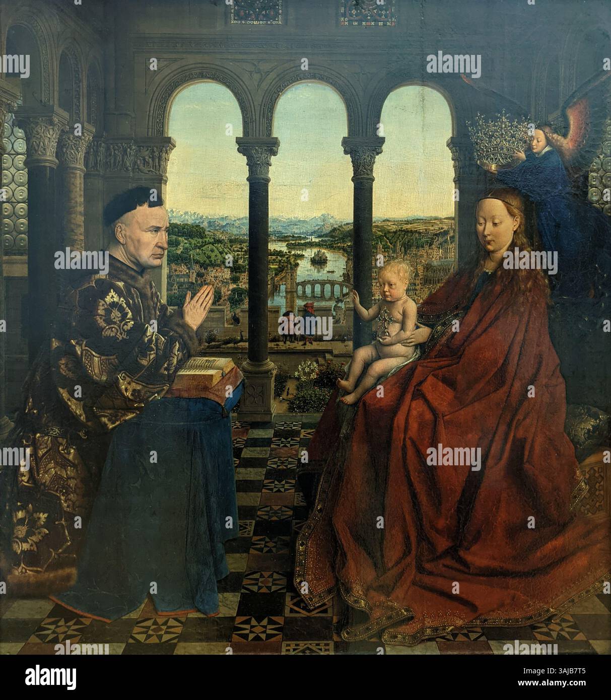 A slightly cropped version of Jan van Eyck's famous 'Madonna of ...