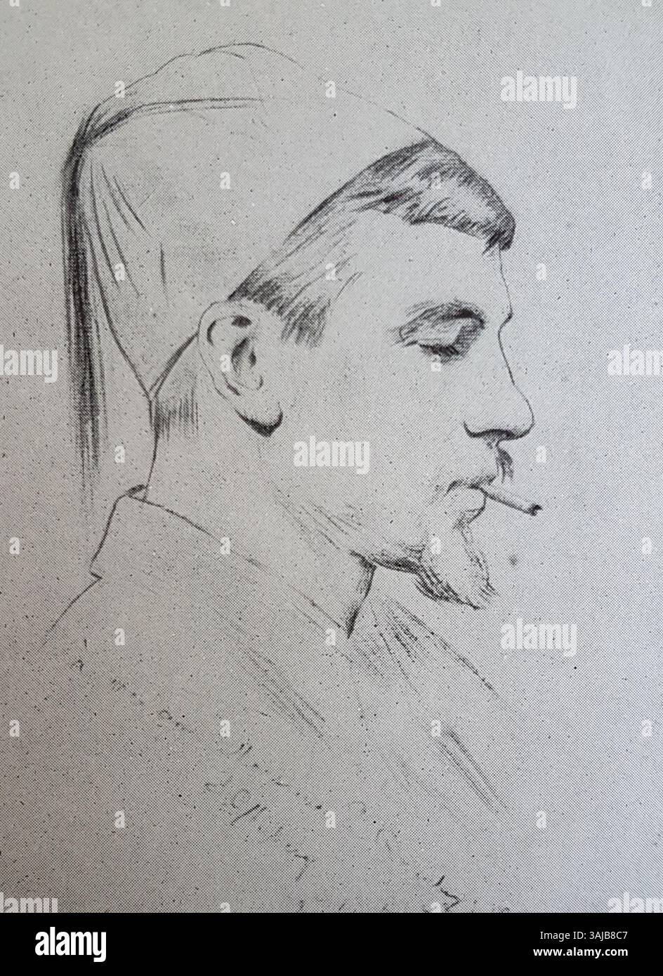 A photographed portrait of Edward Rosenberg, depicted by Ivar Nyberg ...