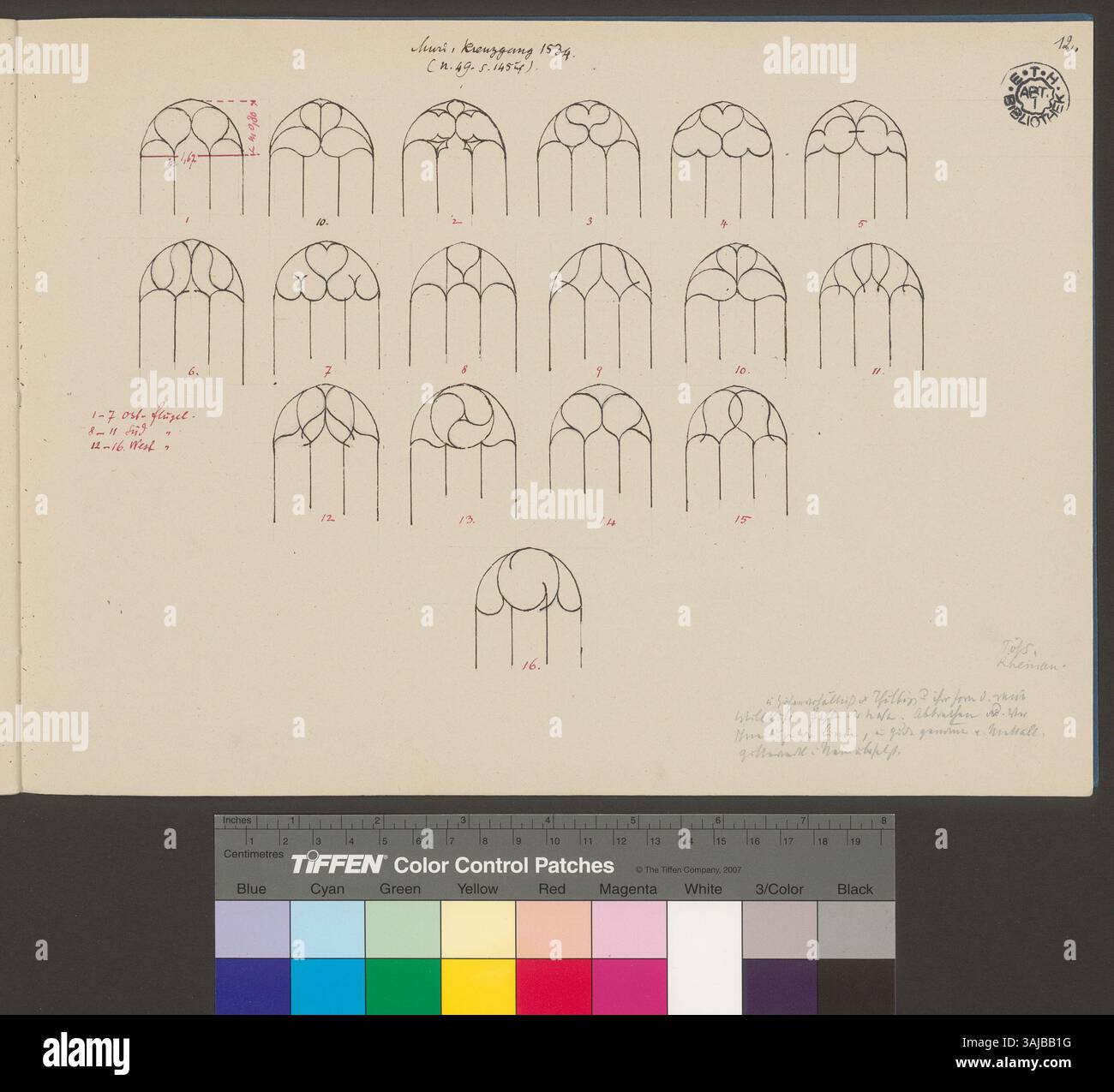 Johann Rudolf Rahn documented the cloister of Muri Abbey, dating from ...