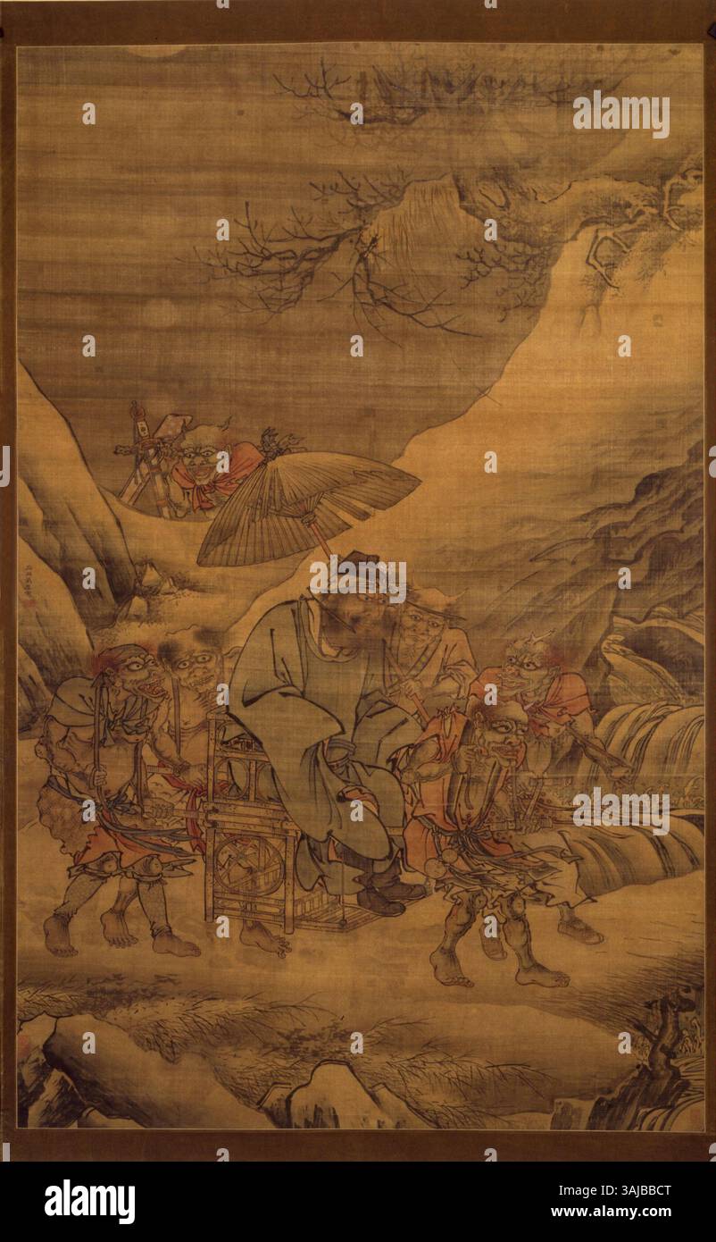 This 15th century Ink And Color Painting By Dai Jin Depicts Zhong Kui this-15th-century-ink-and-color-painting-by-dai-jin-depicts-zhong-kui