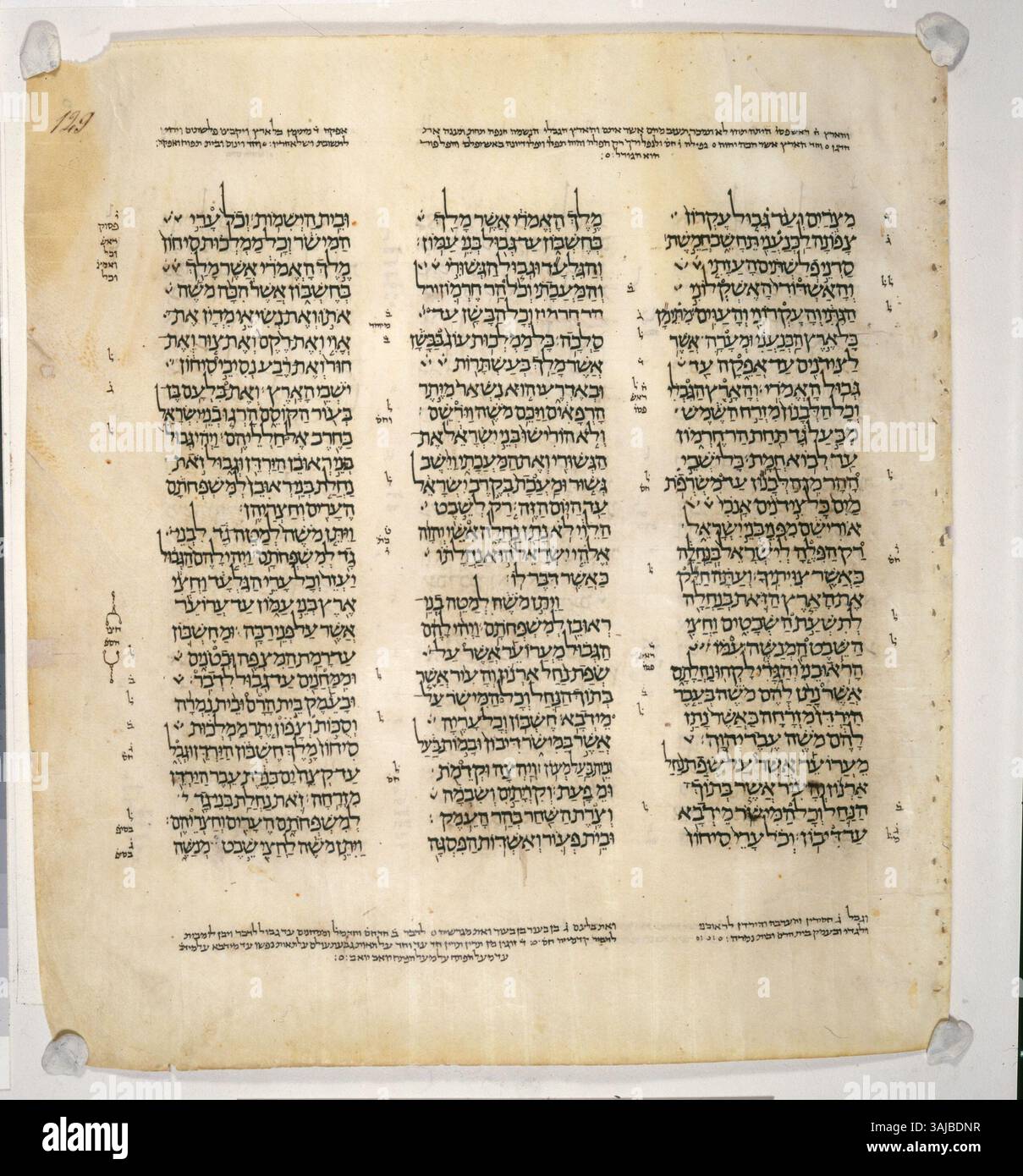 Folio 129a of the Leningrad Codex (between 1008 and 1011) features text ...