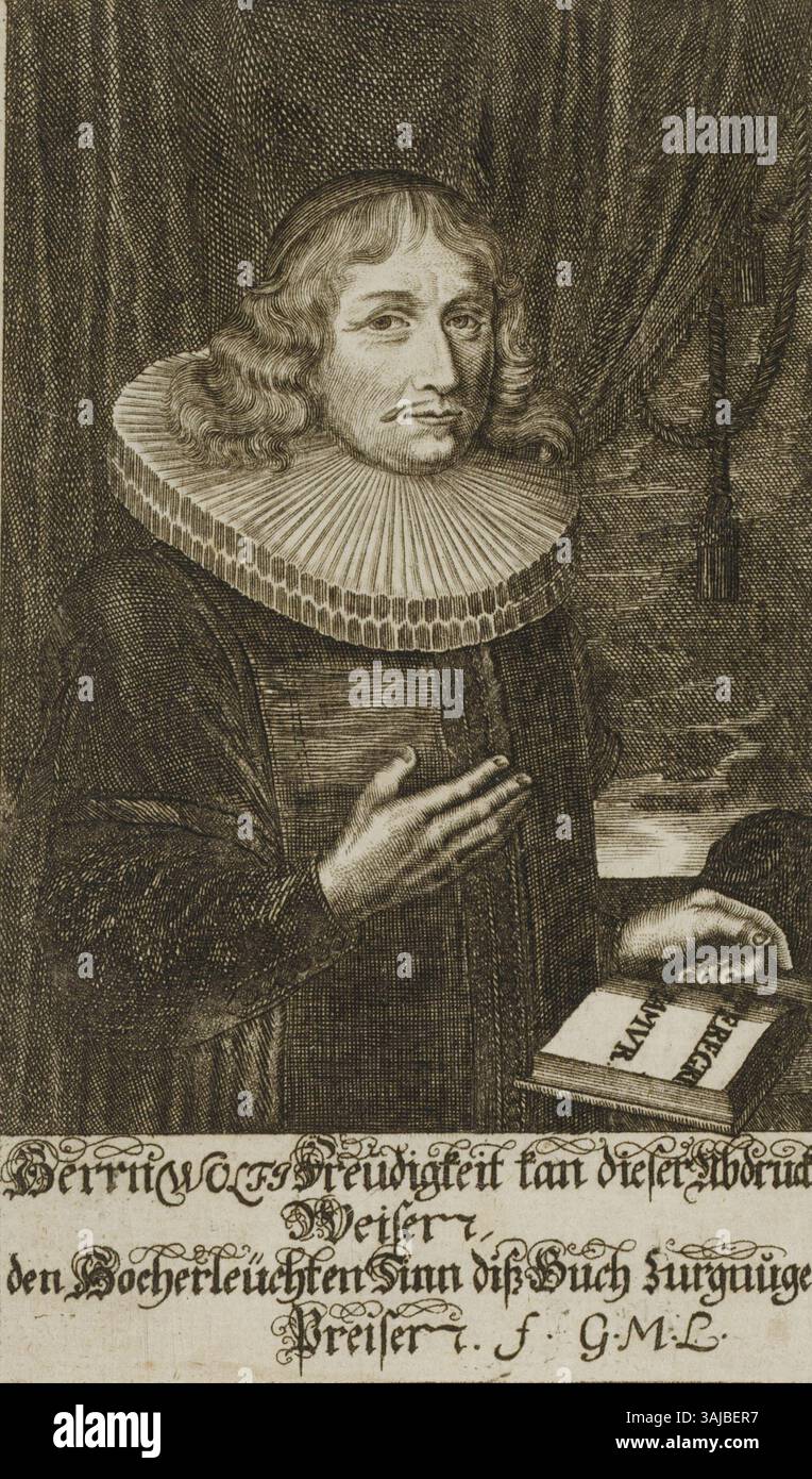 Portrait of Johann Christoph Wolf in copperplate engraving, housed at ...