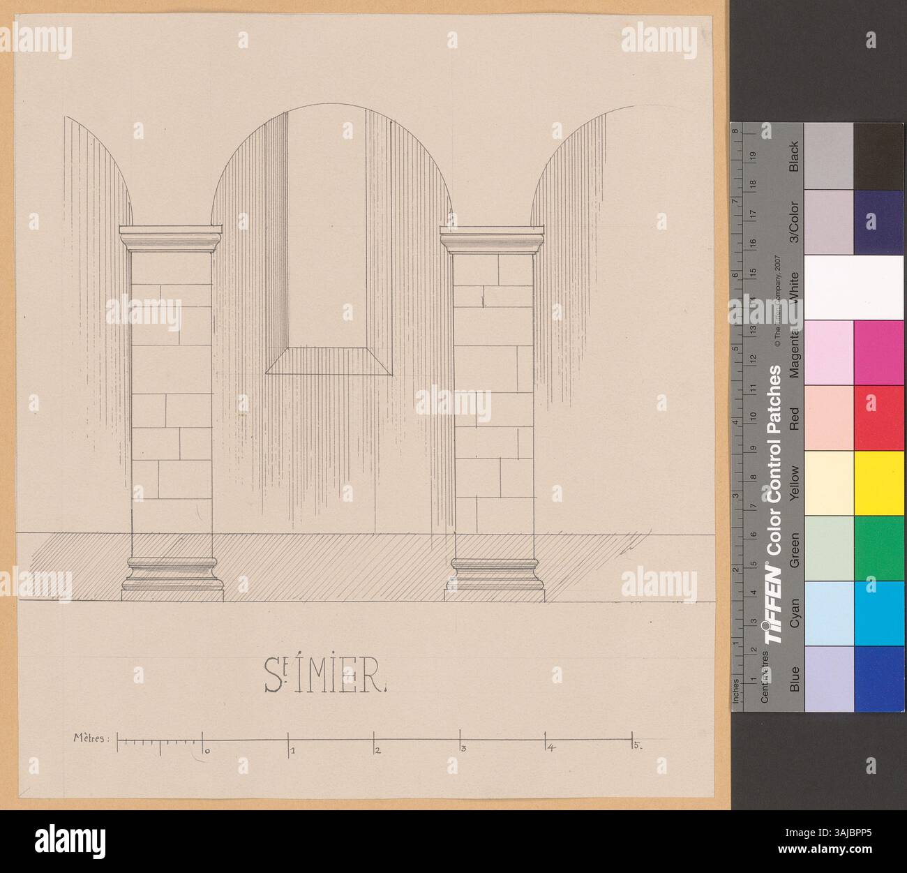 This image shows sections of the pillars and windows behind them from ...