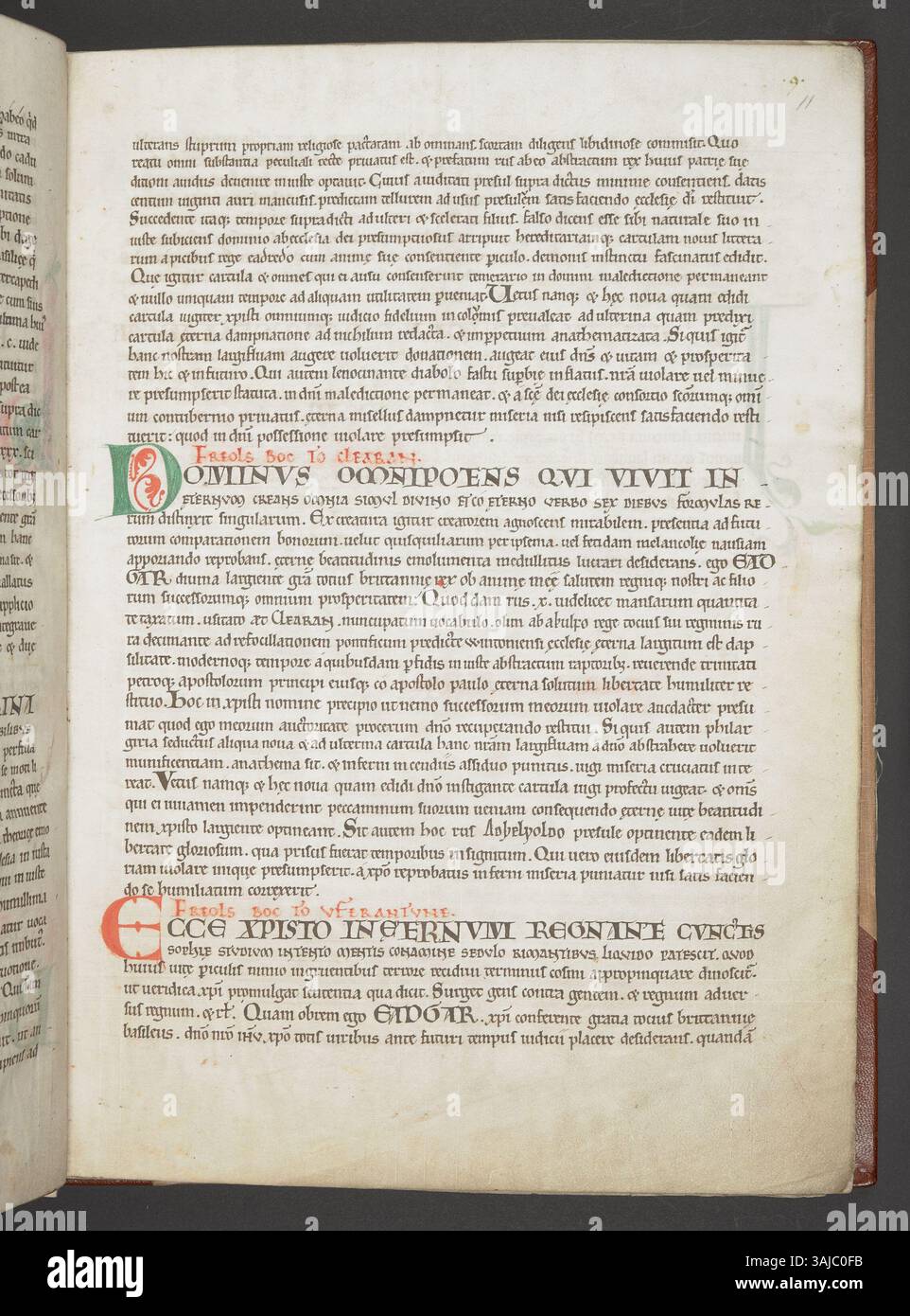 Legal Codex Example Page f011r of the 'Codex Wintoniensis' (1130-1150) features an ...