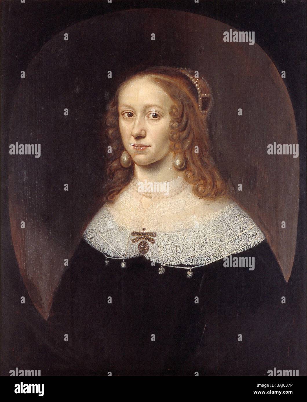 Portrait of Suzanne Croock, wife of Johan Piron, painted by Jan Jansz ...