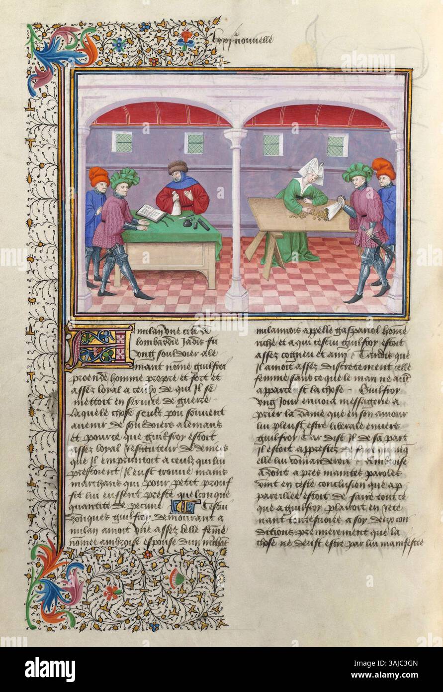 Preface Decameron A manuscript page from the 15th century, part of the Decameron, written ...