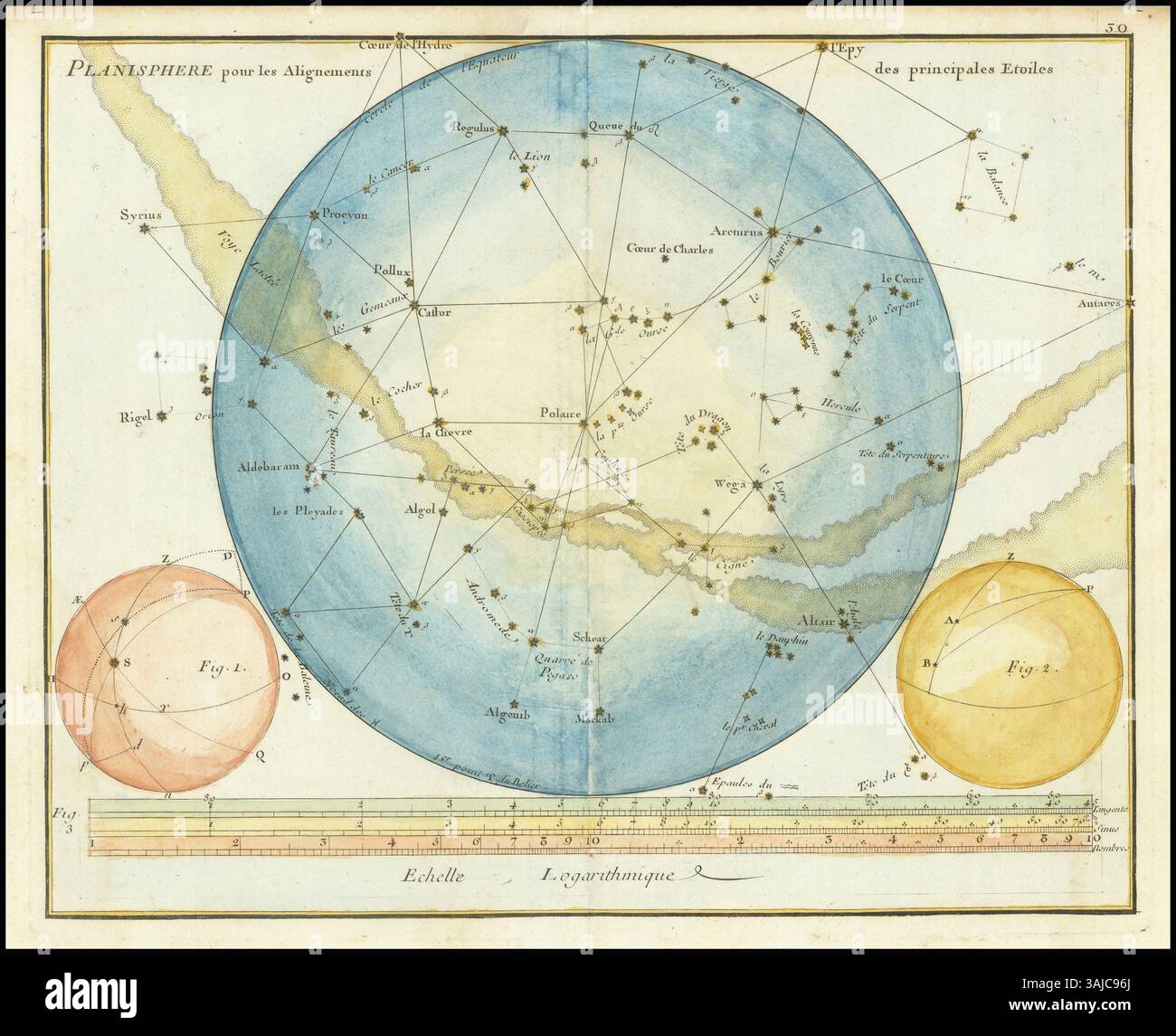 Amazon.co.jp: アンティーク、天球図、古星図、1677（延宝5）年