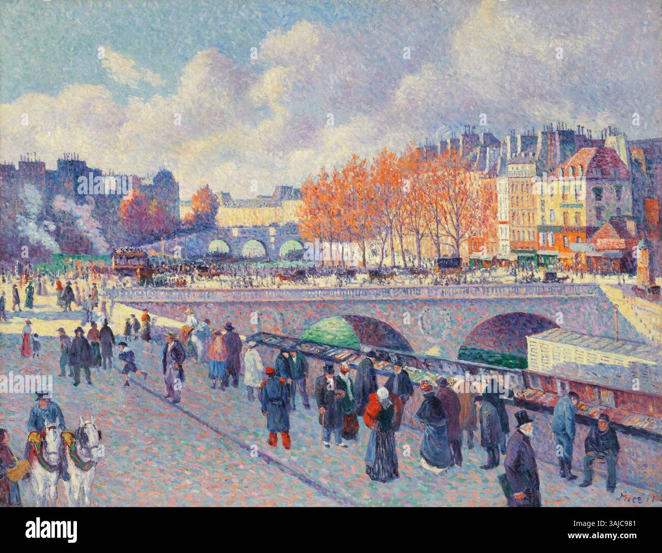 Maximilien Luce's 'La Seine au Pont Saint-Michel' (1900) is an oil ...