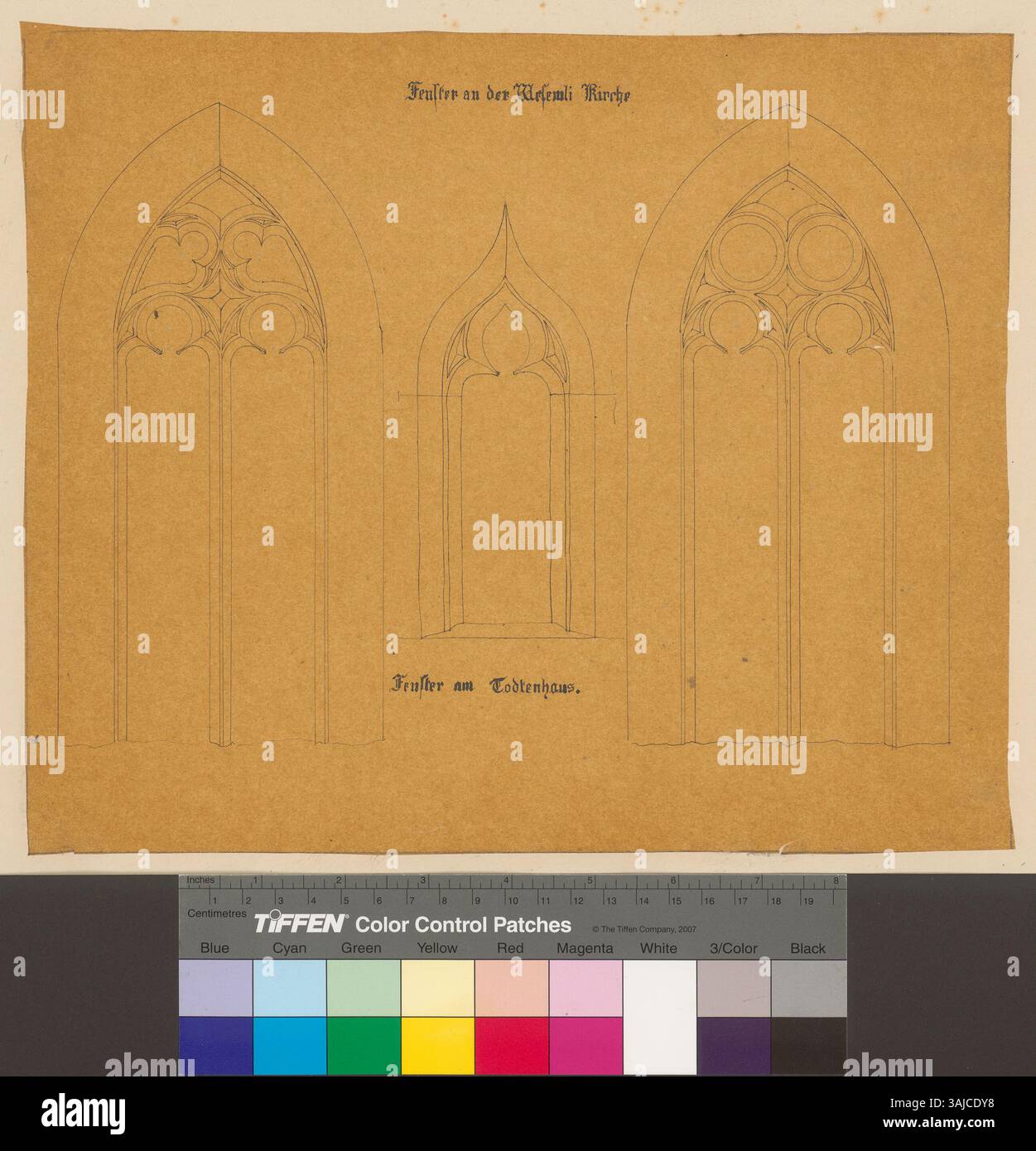 A window from the Wesemli Church, captured between 1860 and 1900 by ...