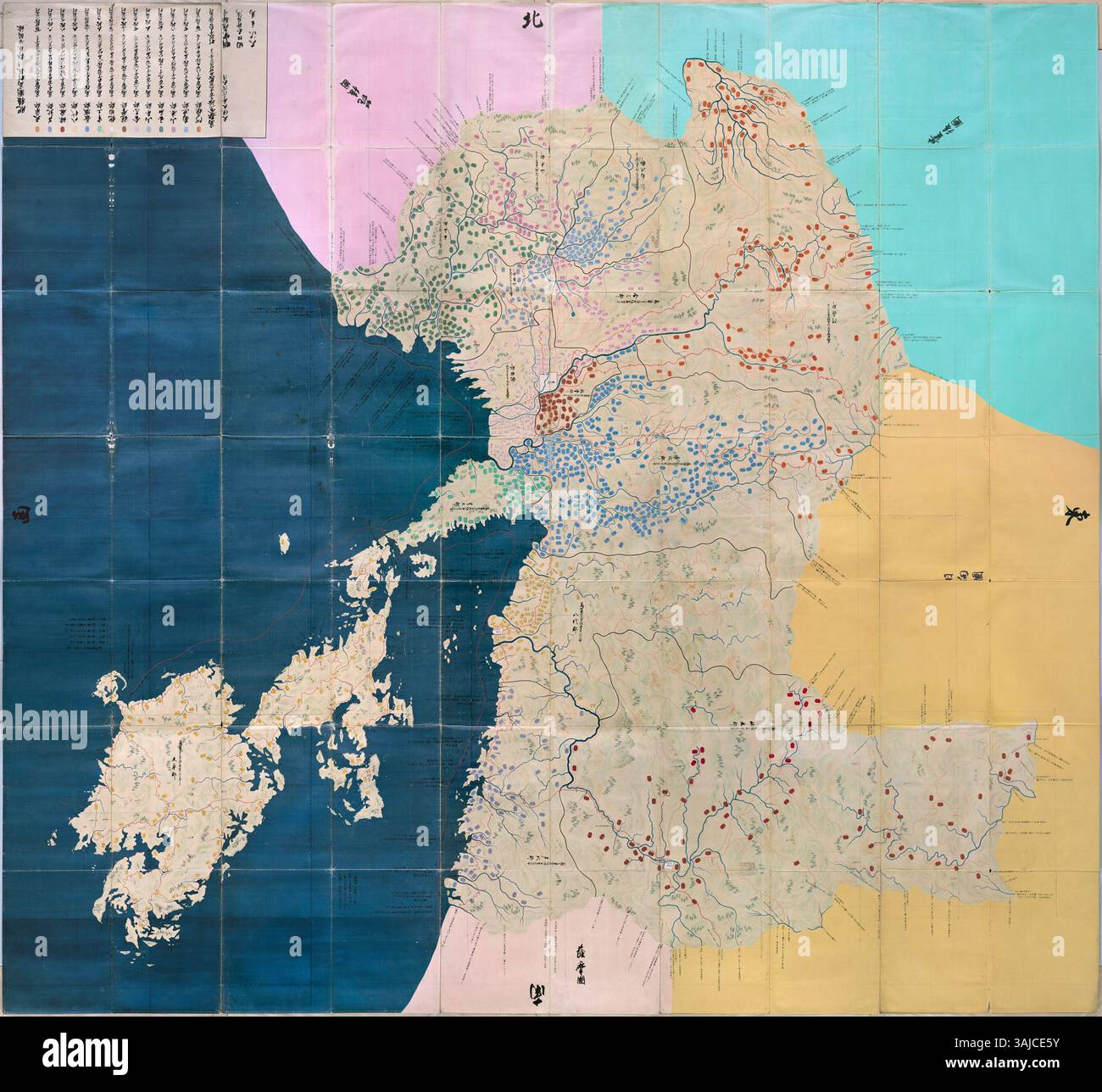 Detailed map of japan hi-res stock photography and images - Alamy