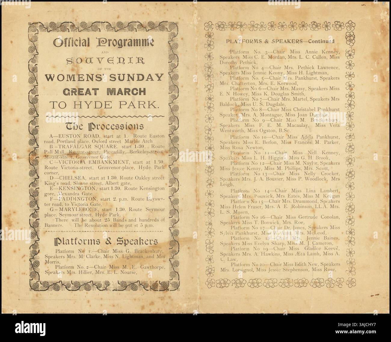 Women's sunday hyde park 1908 hi-res stock photography and
