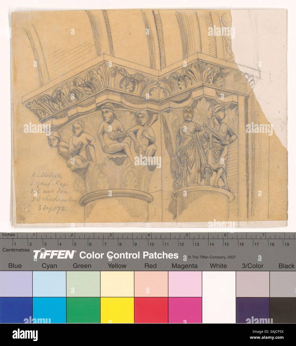 This 1872 drawing by Johann Rudolf Rahn shows details from the ...
