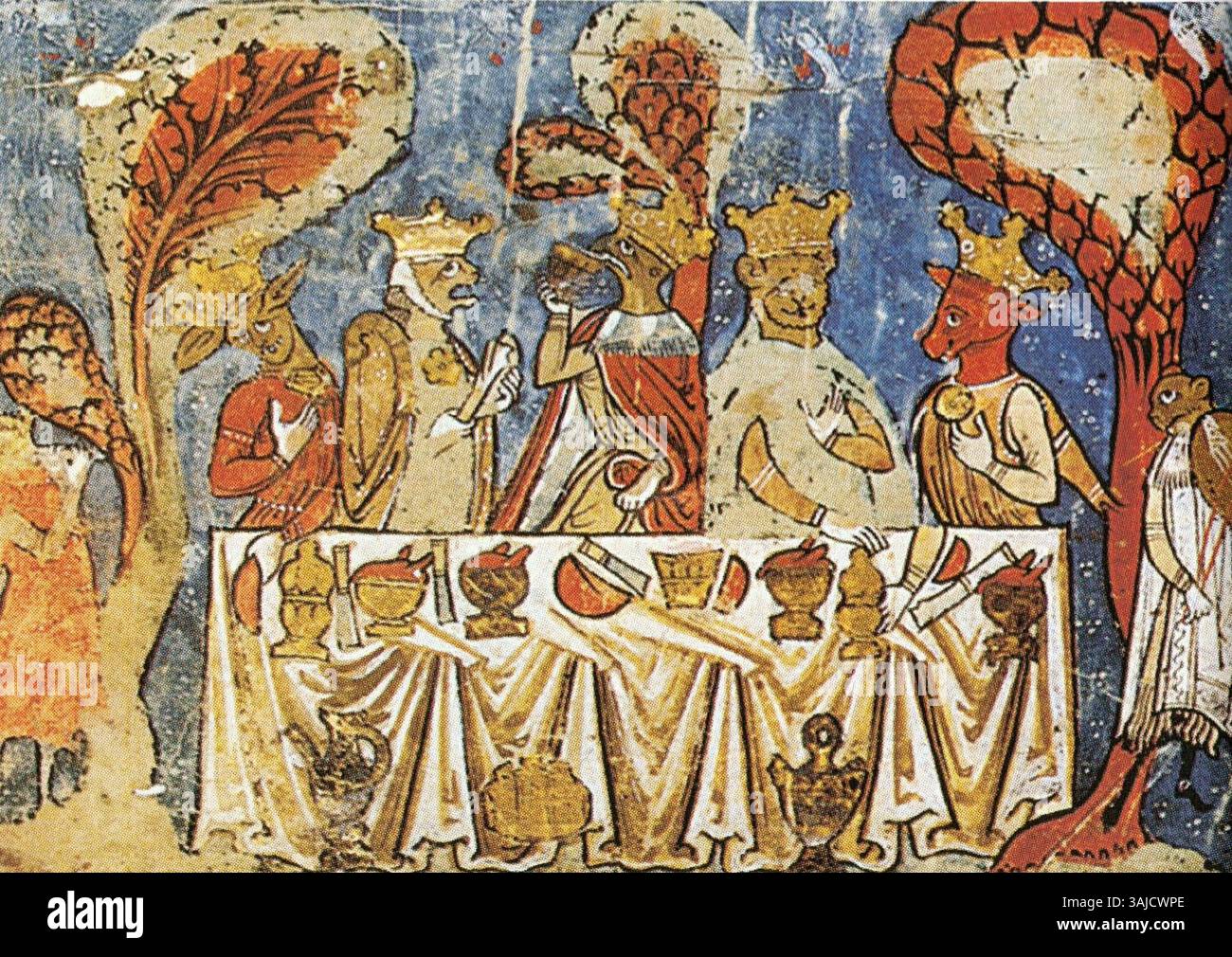 This 13th-century Bible illustration from the Biblioteca Ambrosiana ...