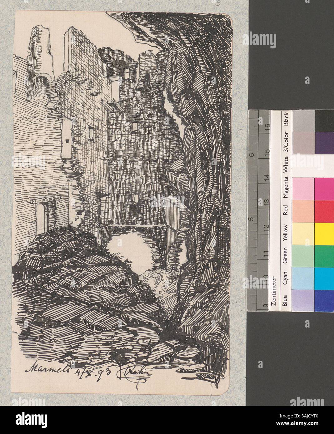 This 1893 illustration by Johann Rudolf Rahn depicts the interior of ...