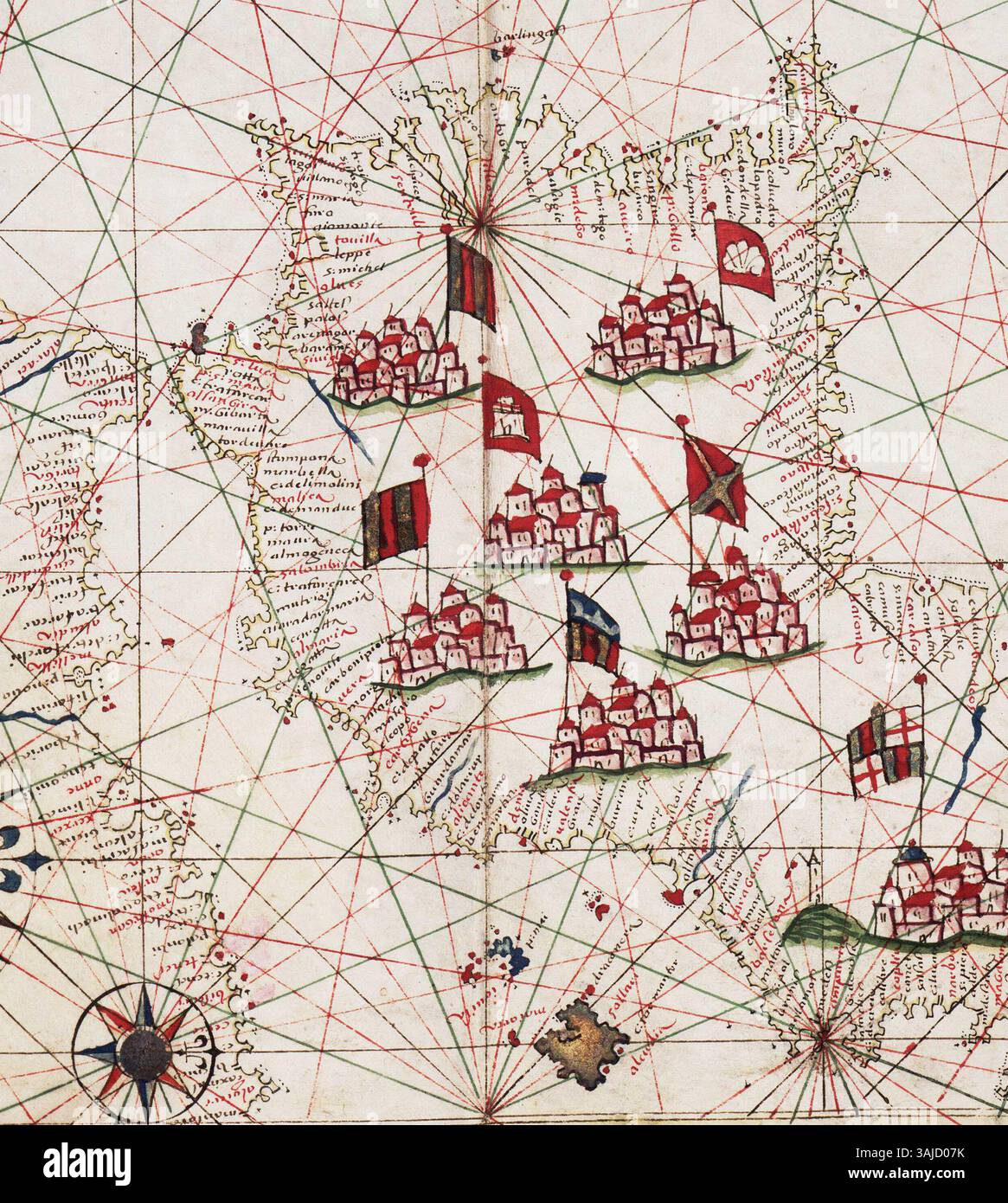 'Península Ibérica num atlas de Joan Oliva,' a 1640 map by Joan Oliva ...