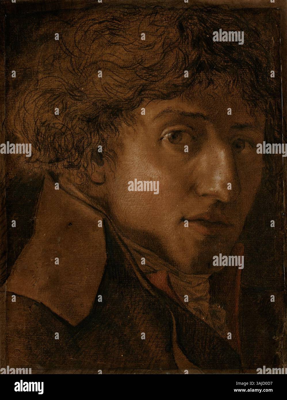 This self-portrait by Antoine Maxime Monsaldy, created around the end ...