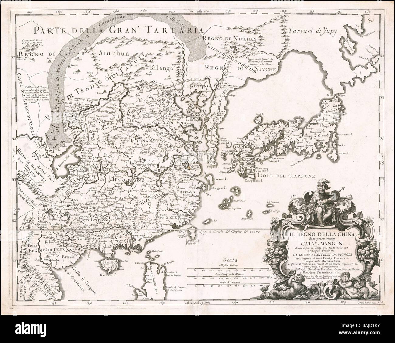 This 1682 map by Giacomo Cantelli da Vignola depicts the historical ...