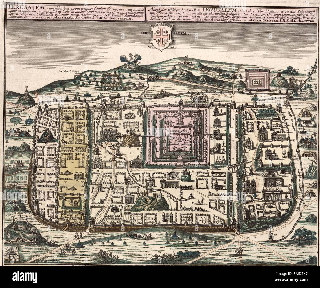 This 1730 map by Matthaeus Seutter and Christiaan Van Adrichem ...