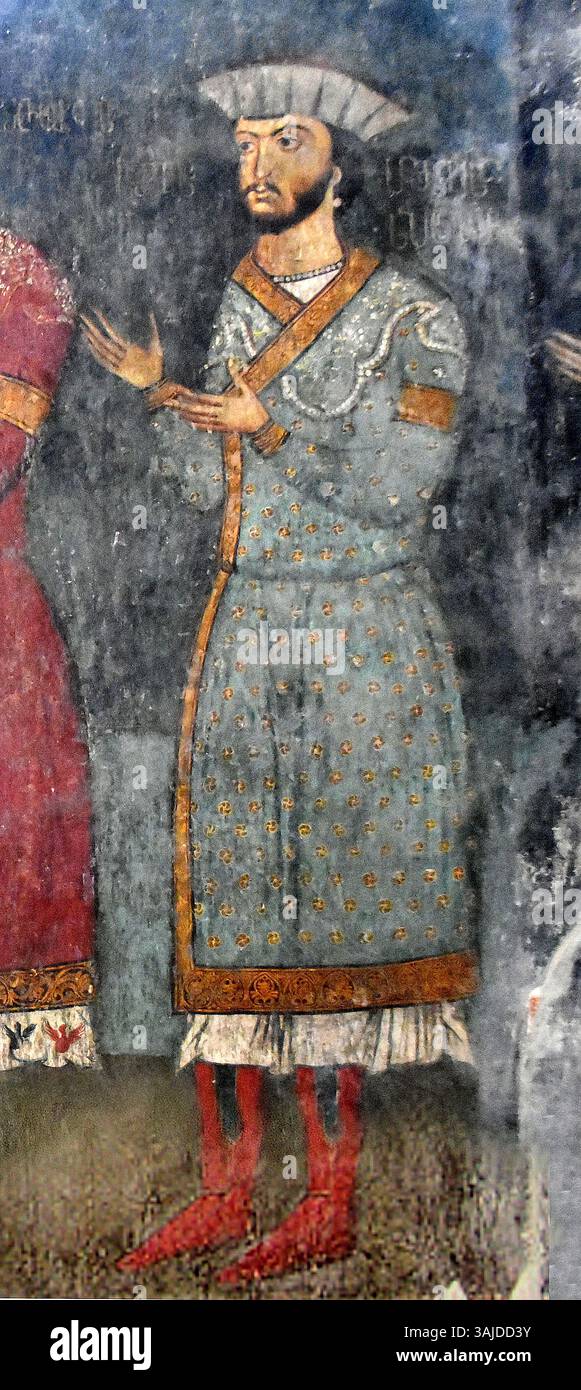 This full portrait of Sargis II Jaqeli, a 14th-century figure ...