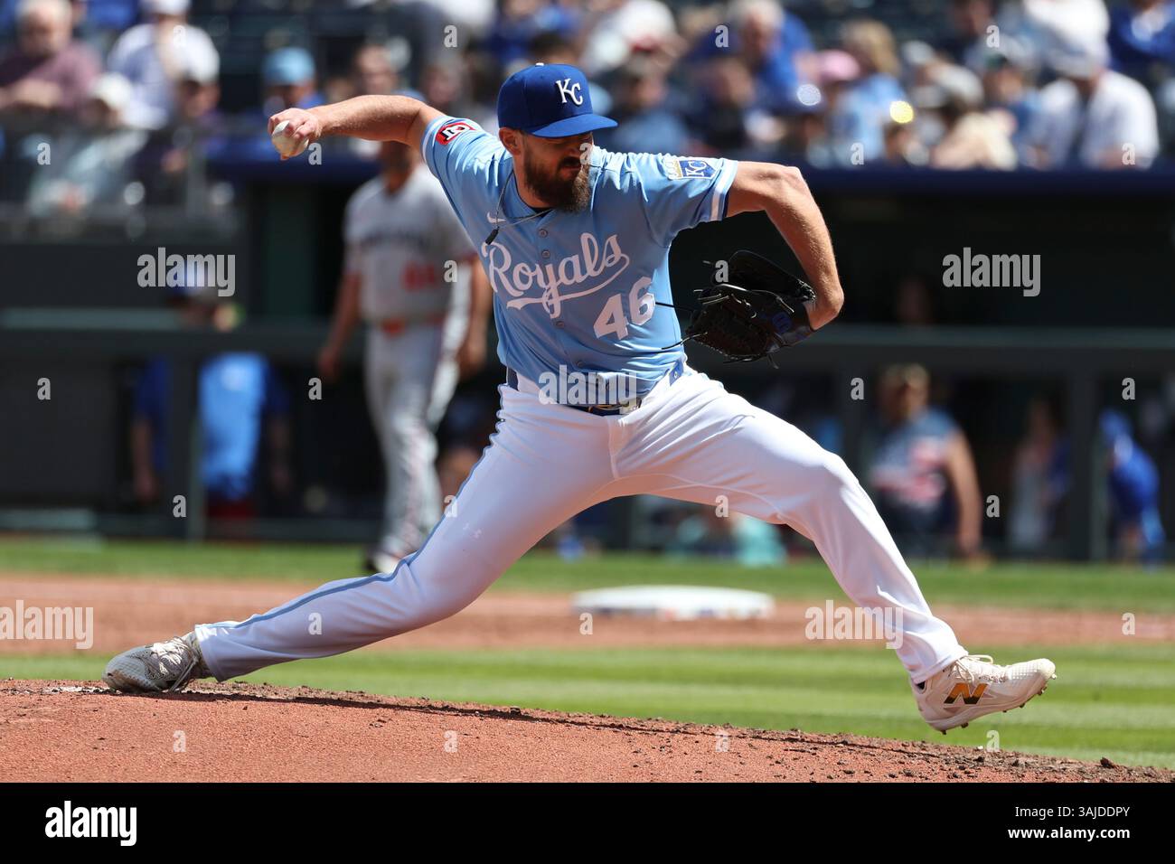 KANSAS CITY, MO - APRIL 10: Kansas City Royals pitcher John Schreiber ...
