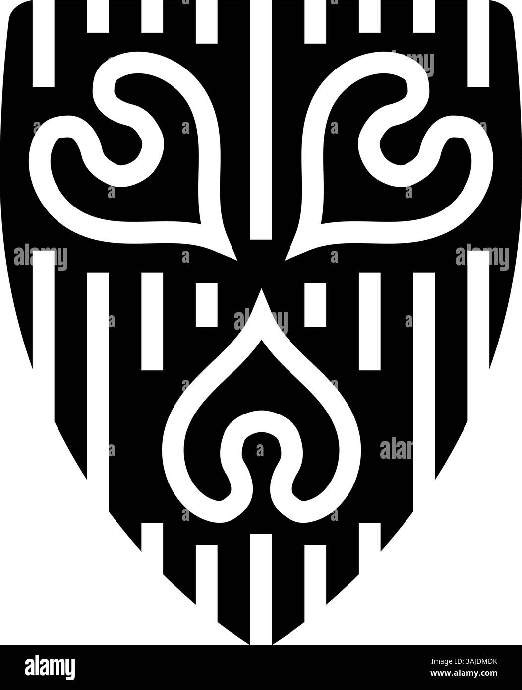 shield royal medieval heraldry glyph icon vector illustration Stock ...