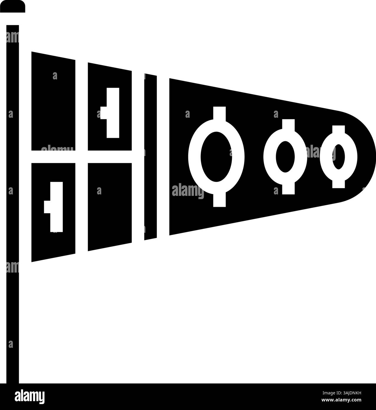 flag royal medieval heraldry glyph icon vector illustration Stock ...