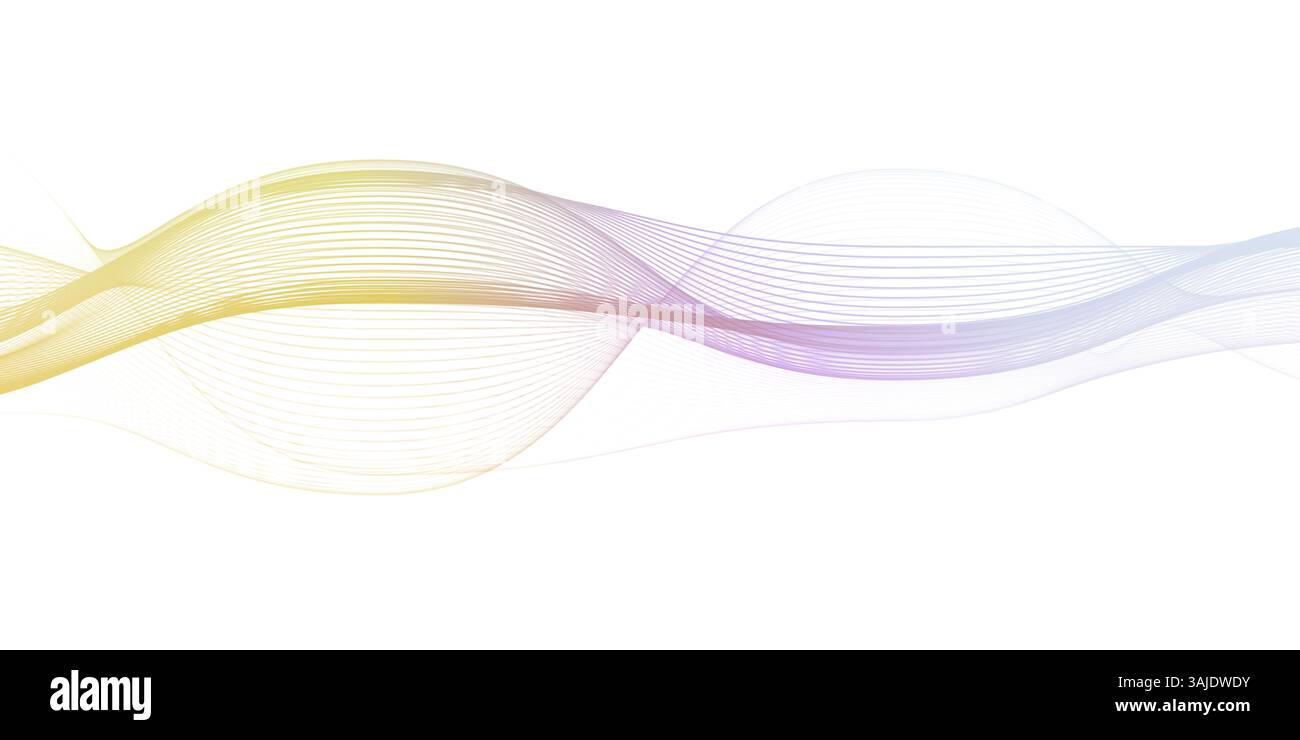 Flowing Digital Waves Forming White Abstract Motion Stock Photo