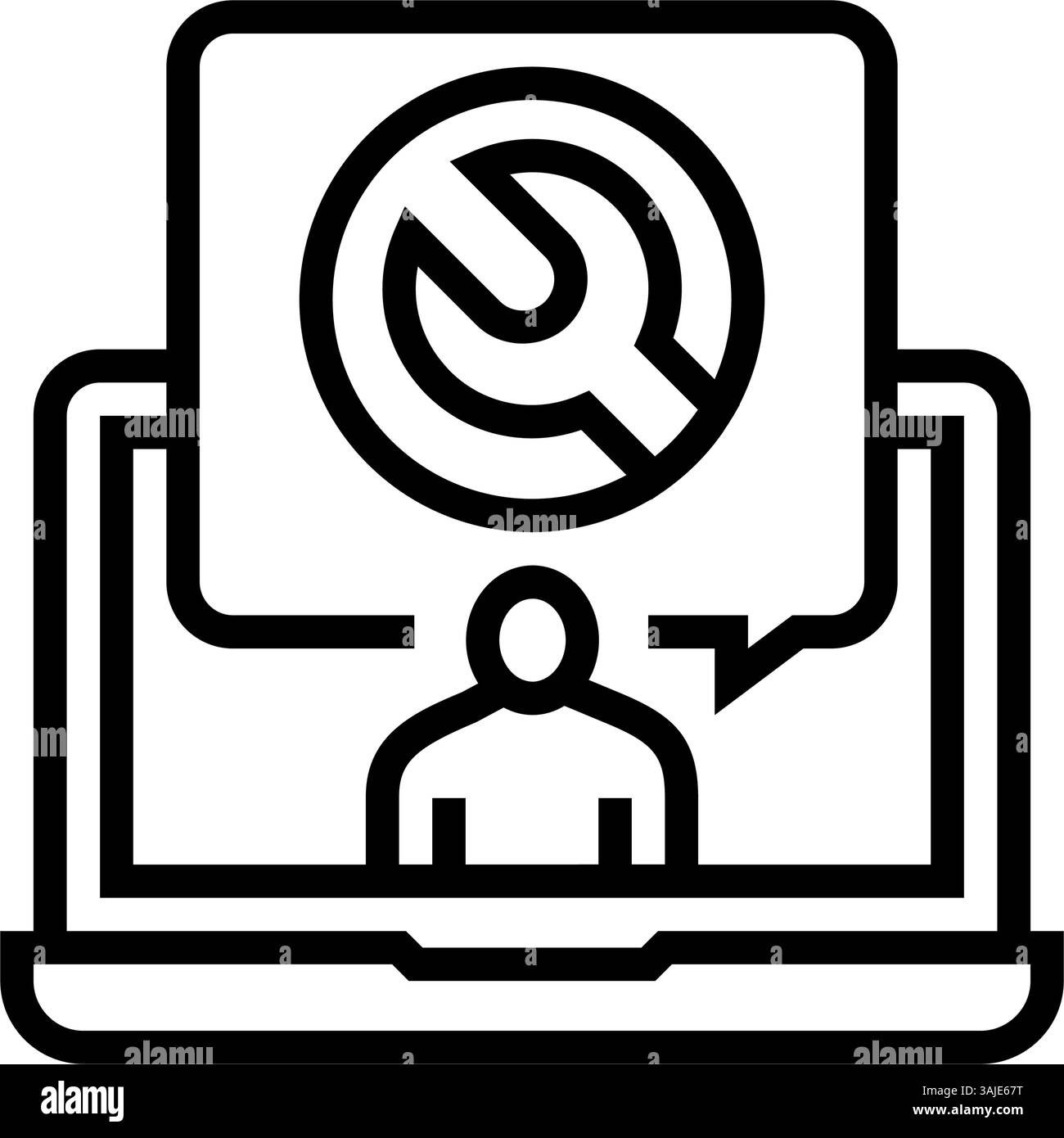 service desk information line icon vector illustration Stock Vector ...