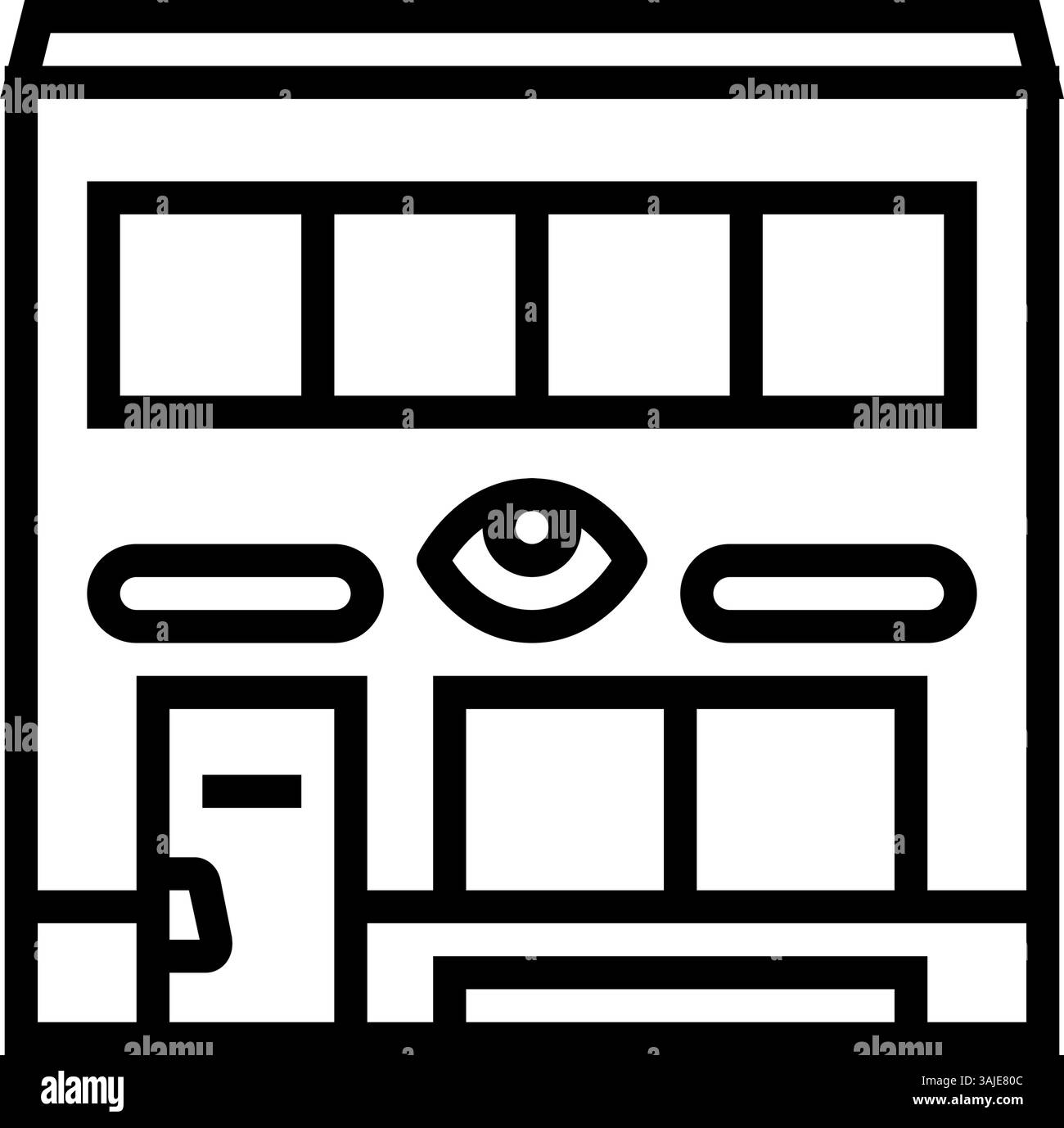 clinic optometry vision eye line icon vector illustration Stock Vector ...